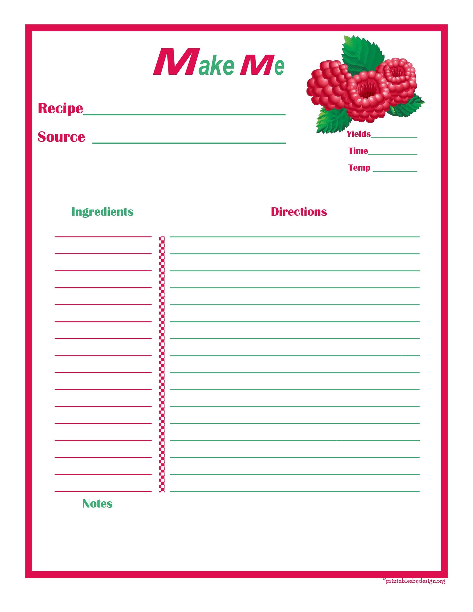 Cookbook Booklet Free Printable Templates