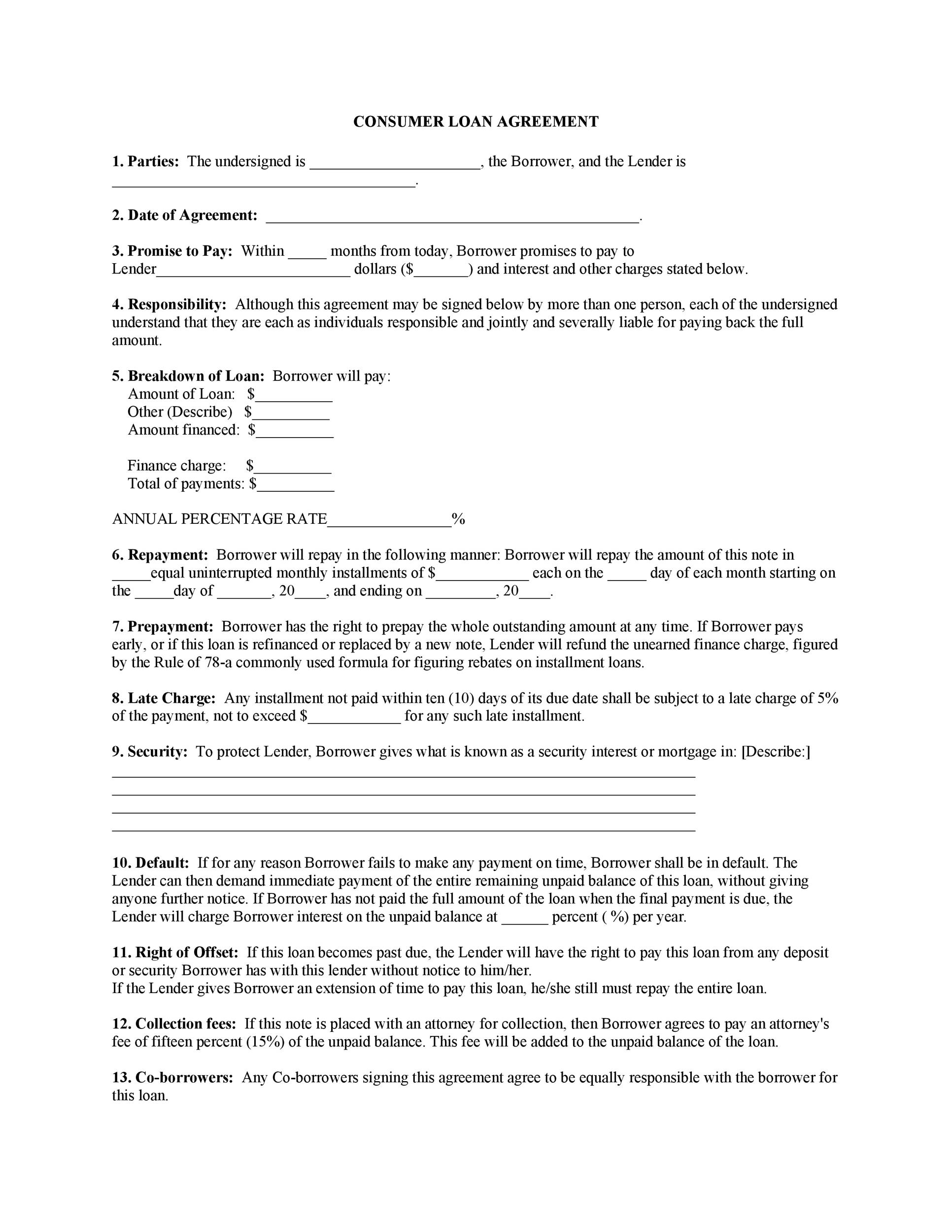 40 Free Loan Agreement Templates Word PDF TemplateLab