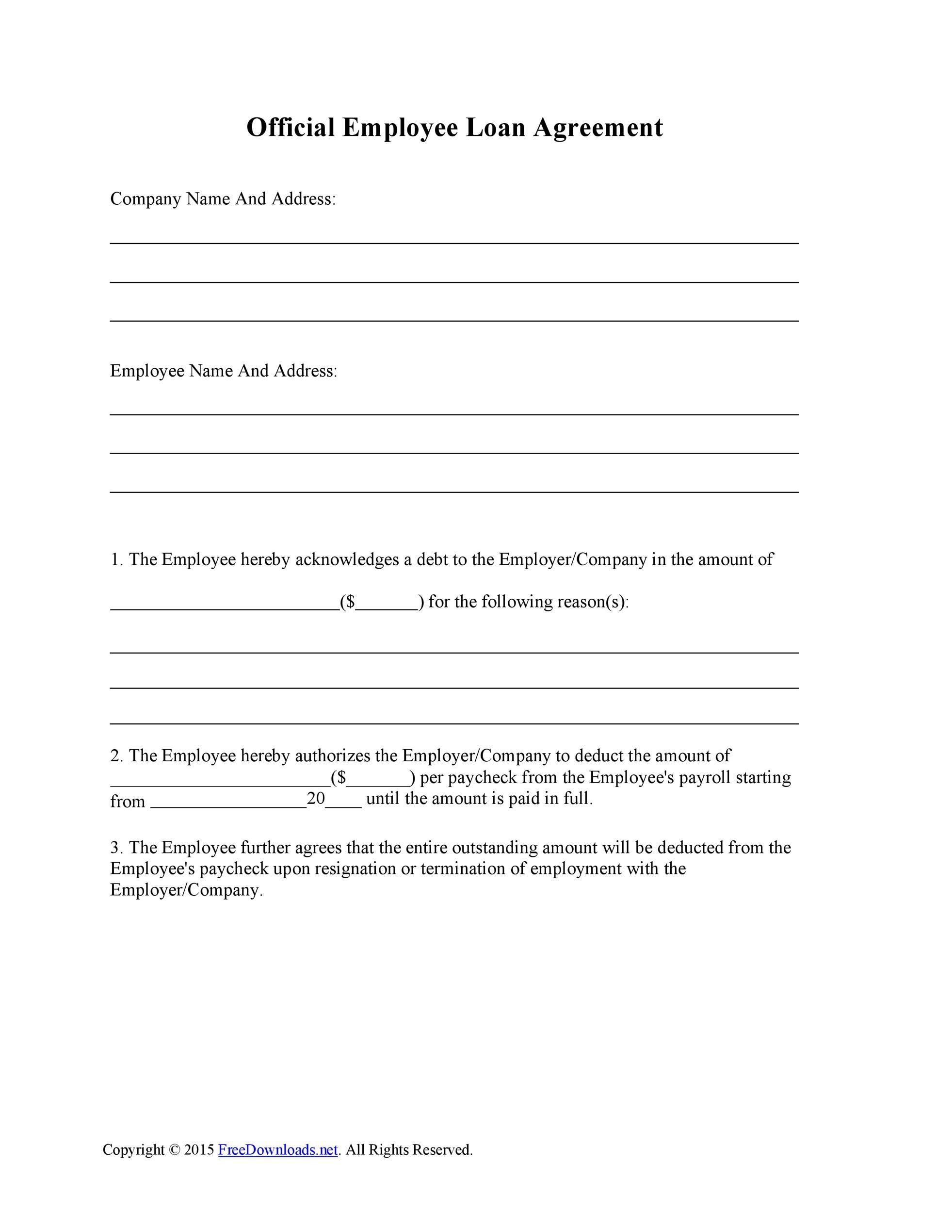 Loan Repayment Document Template TUTORE ORG Master Of Documents