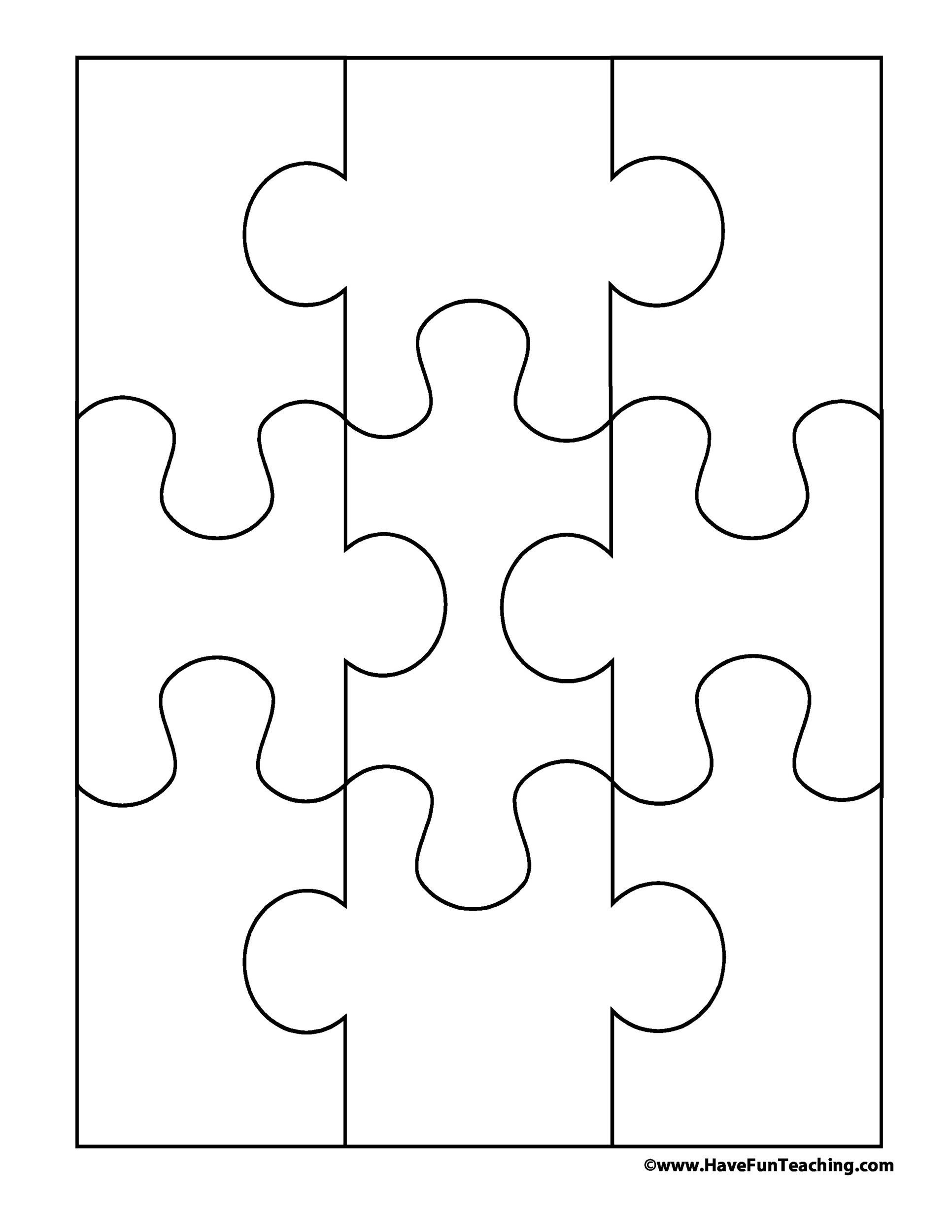 Template Of Puzzle Pieces Printable Templates
