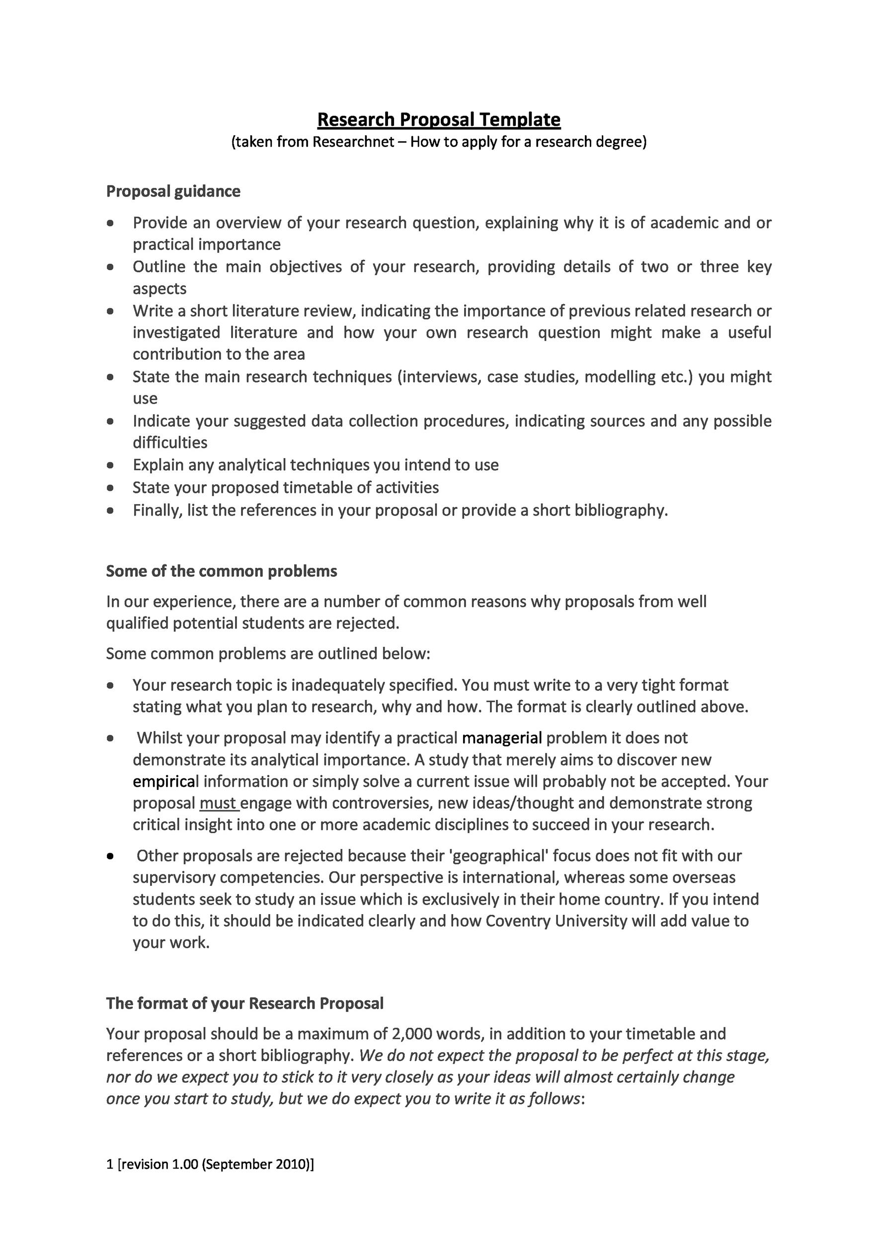 How To Write A Research Proposal Sample