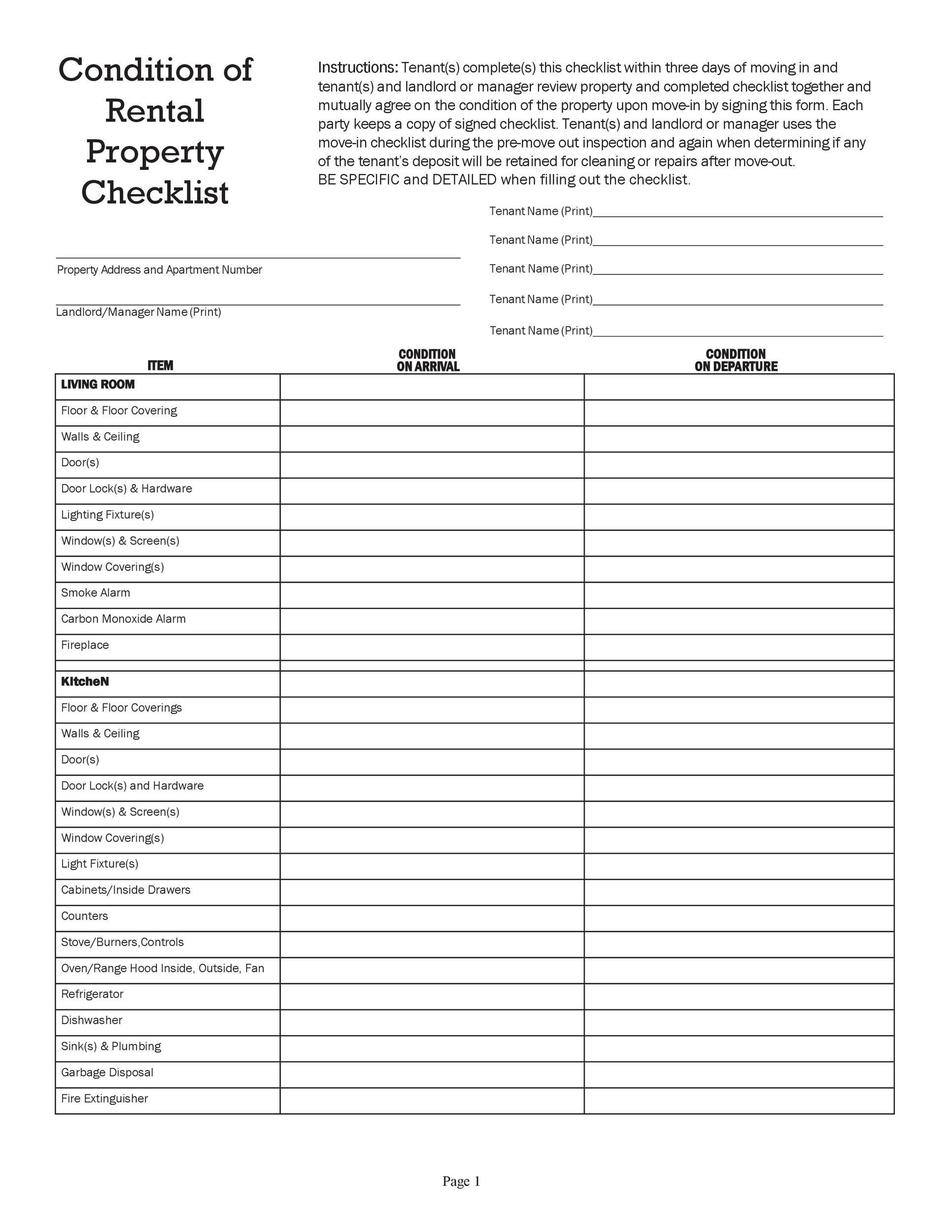 First / New Apartment Checklist 40 Essential Templates ᐅ TemplateLab