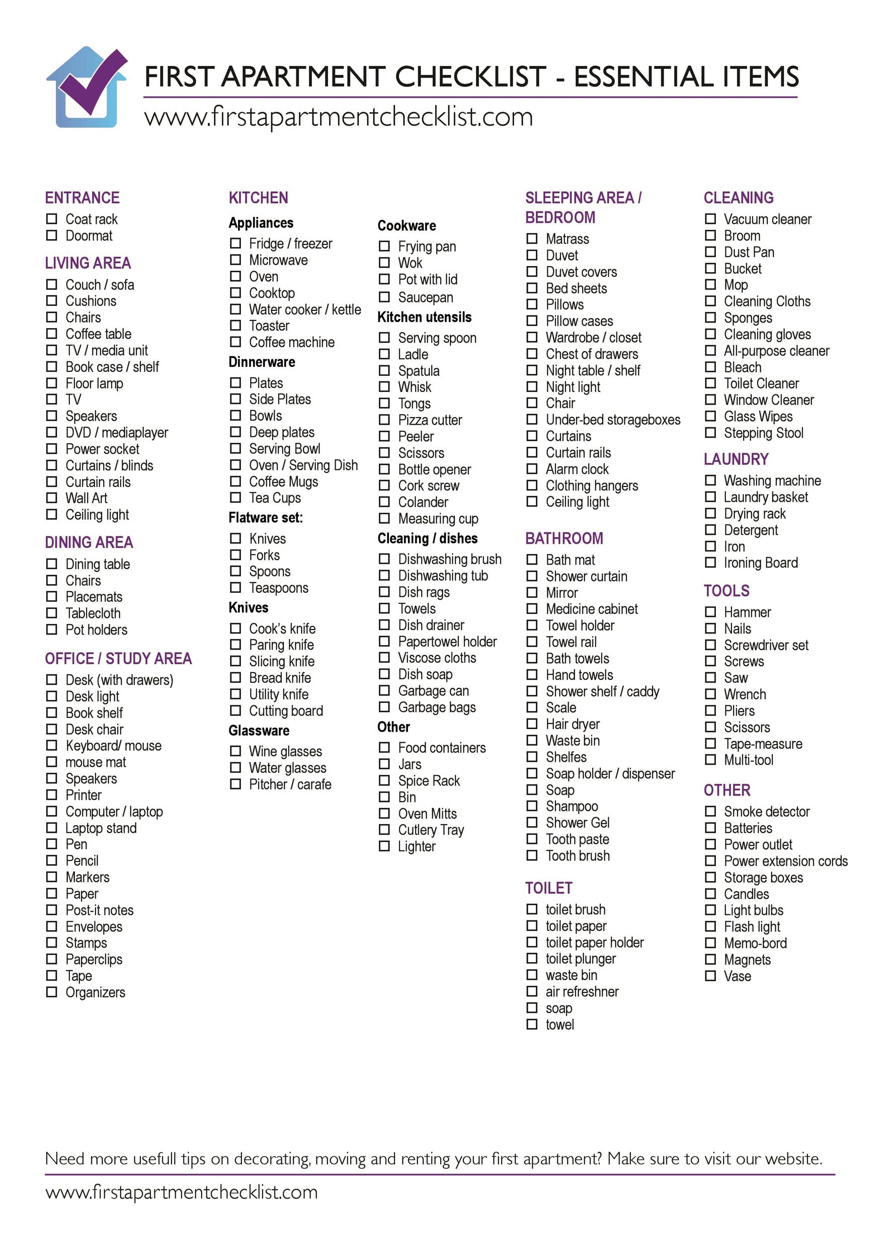 first-new-apartment-checklist-40-essential-templates-templatelab