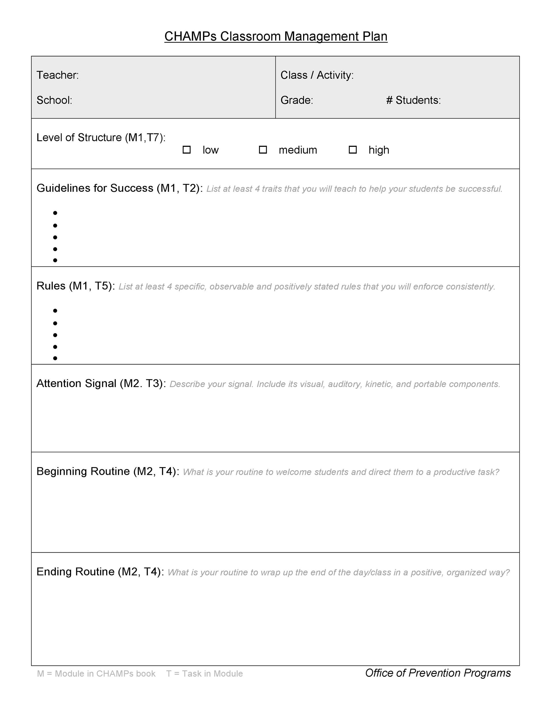 Classroom Management Plan 38 Templates & Examples Template Lab