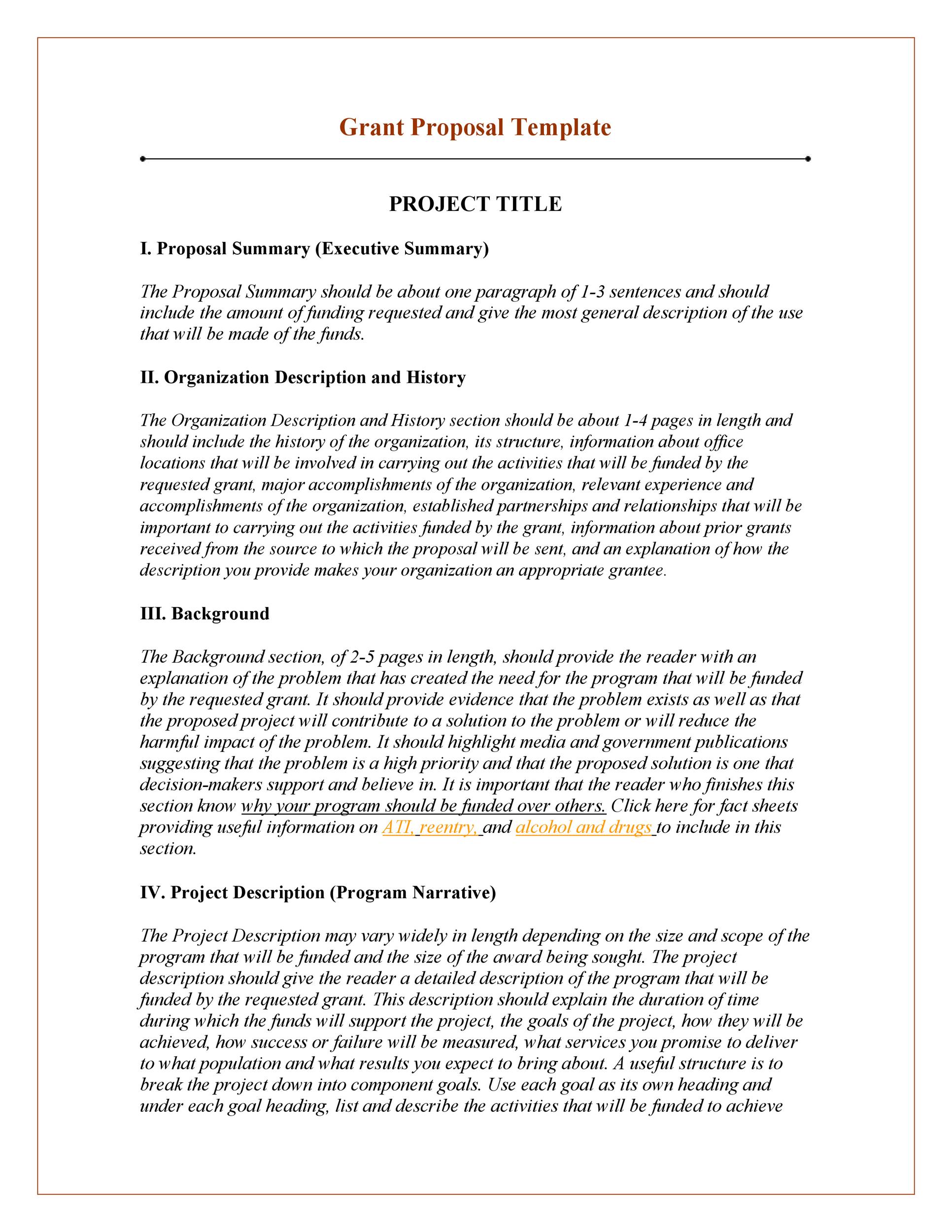 How Do You Write A Grant Proposal Template