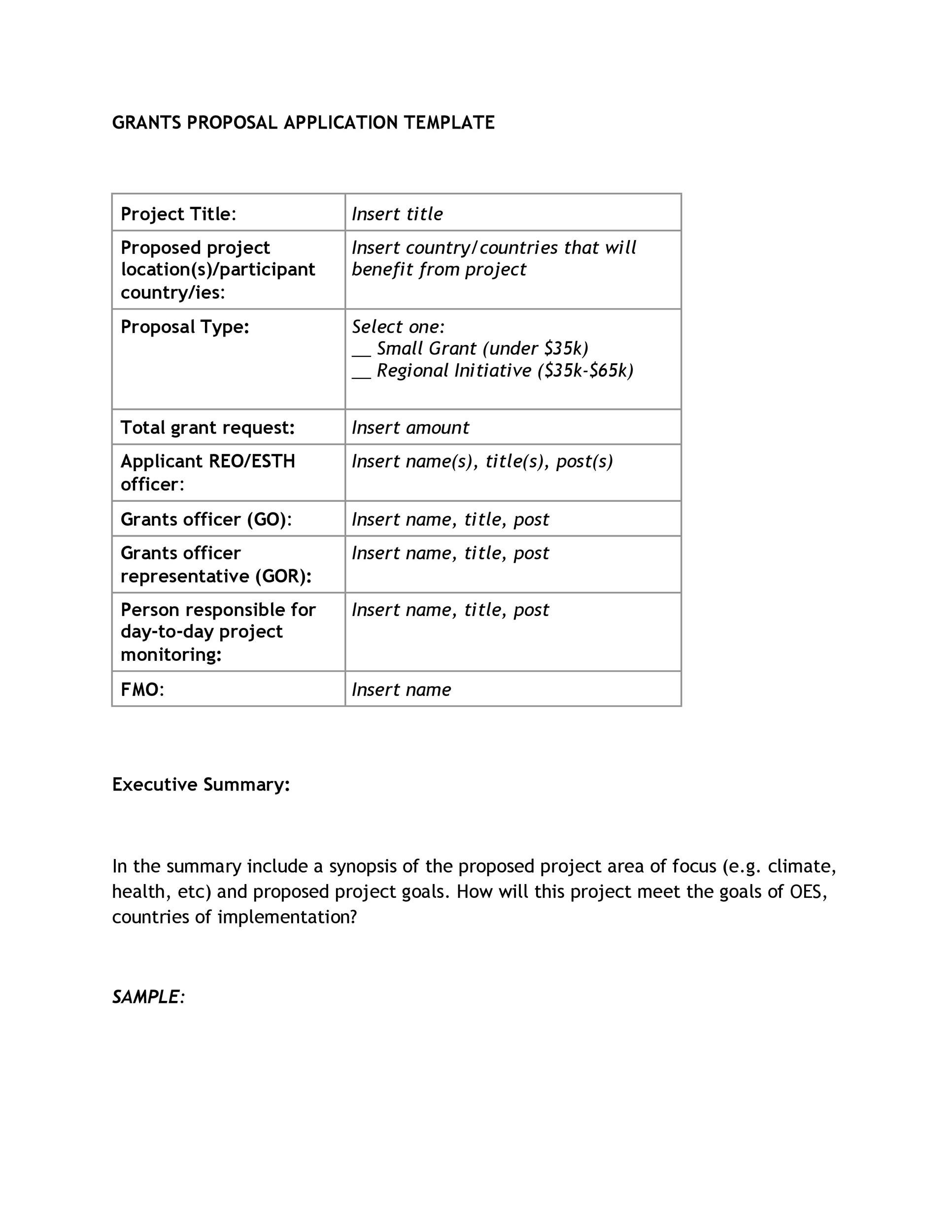 Research Grant Proposal Template