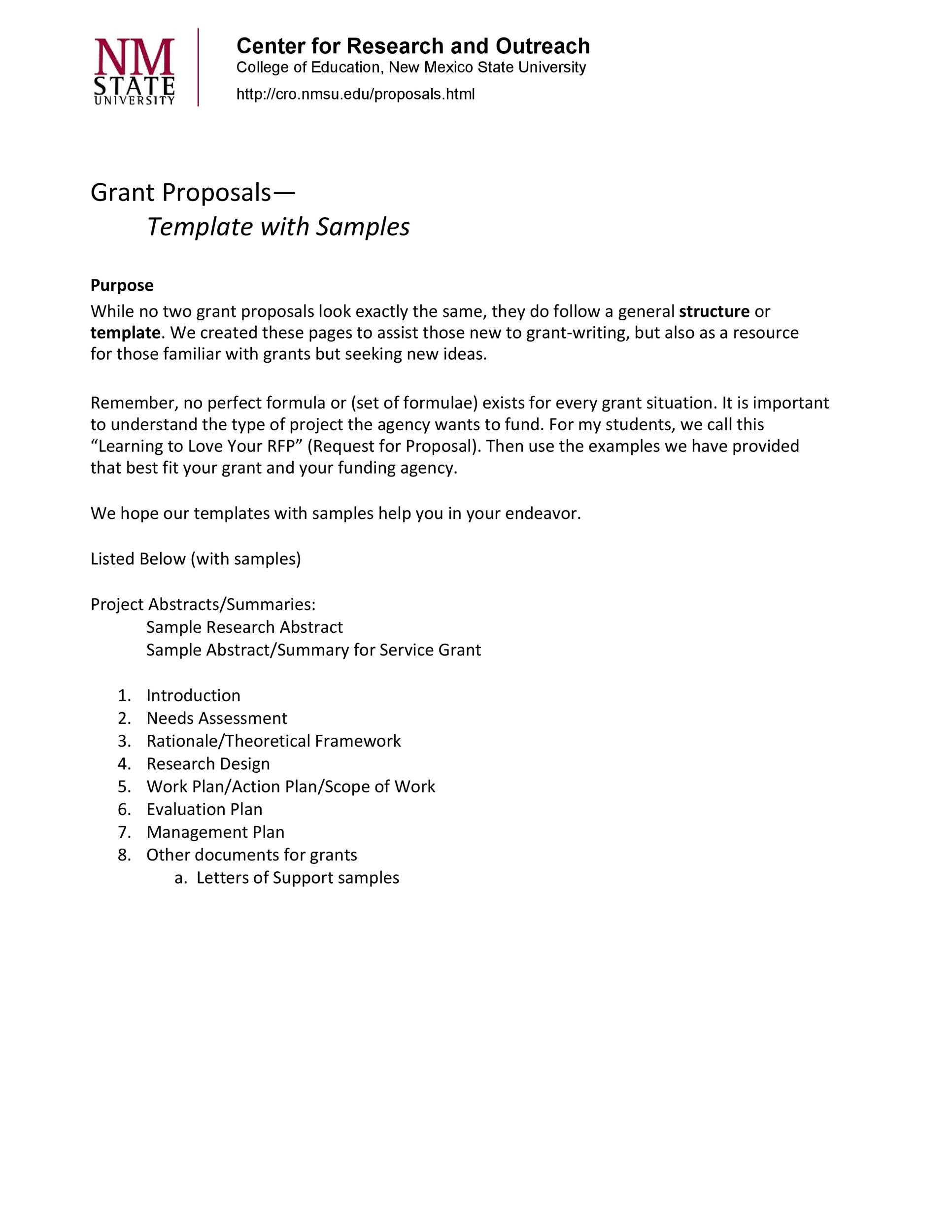 Free Grant Proposal Cover Letter Template How to Write a