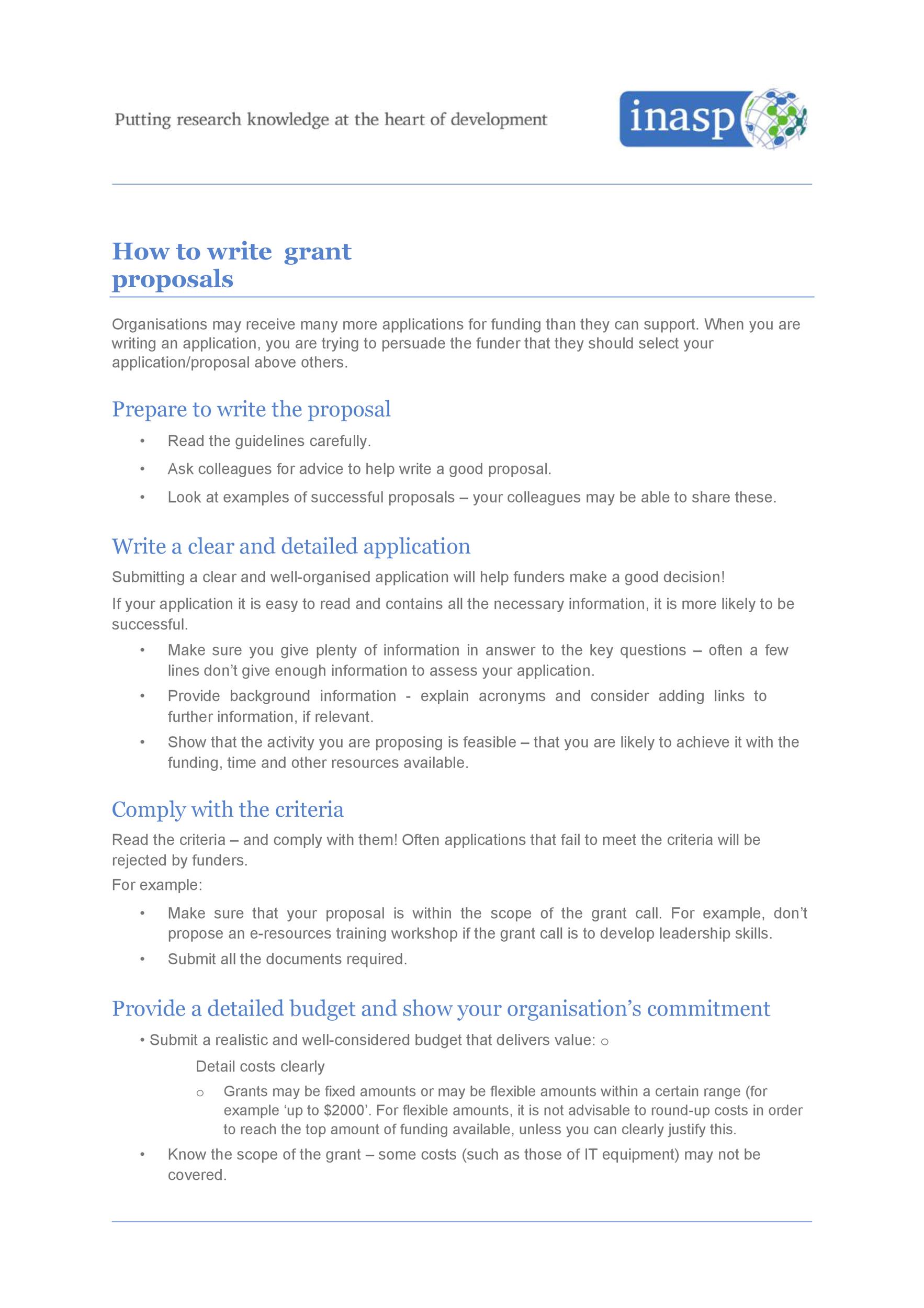 Nsf Proposal Template