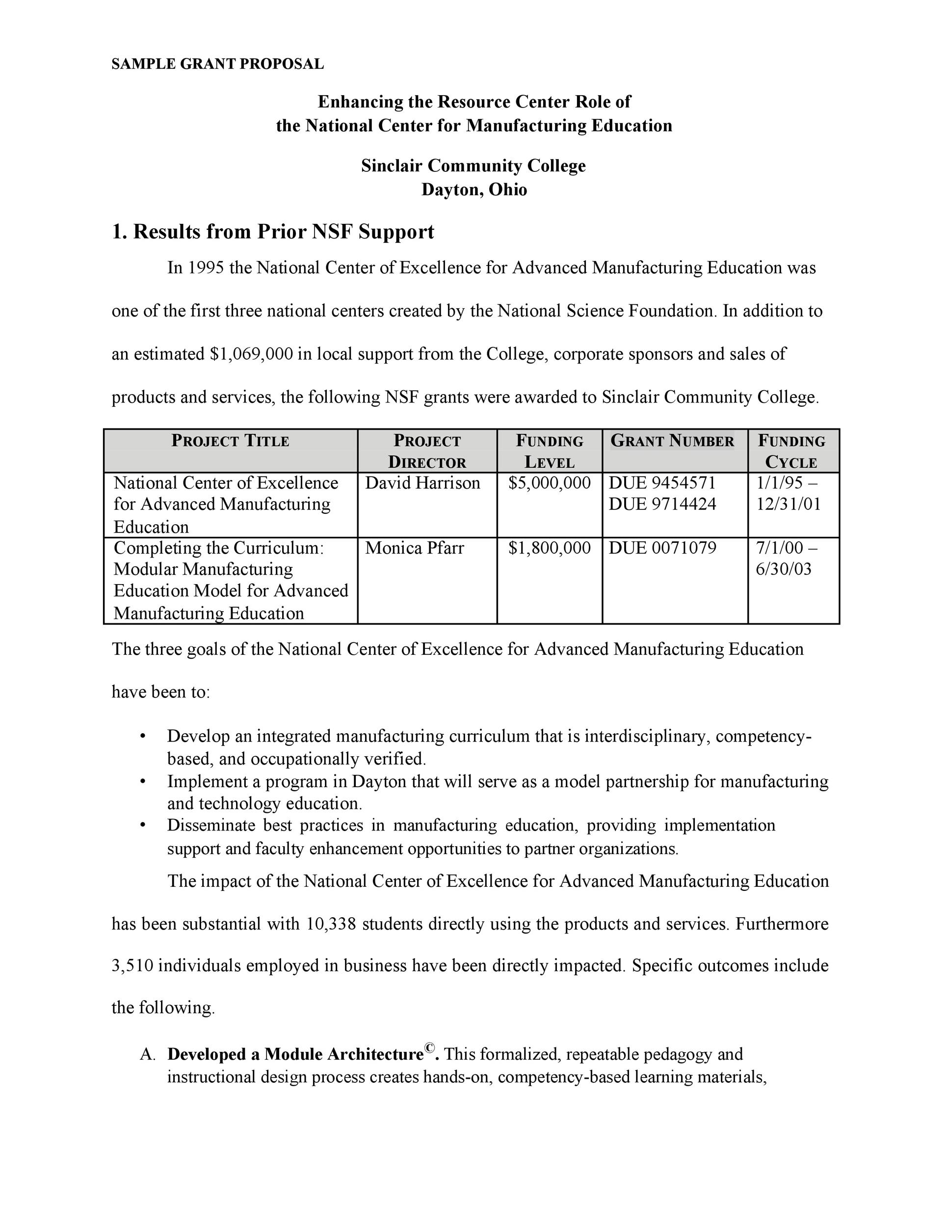 40  Grant Proposal Templates NSF Non Profit Research ᐅ TemplateLab