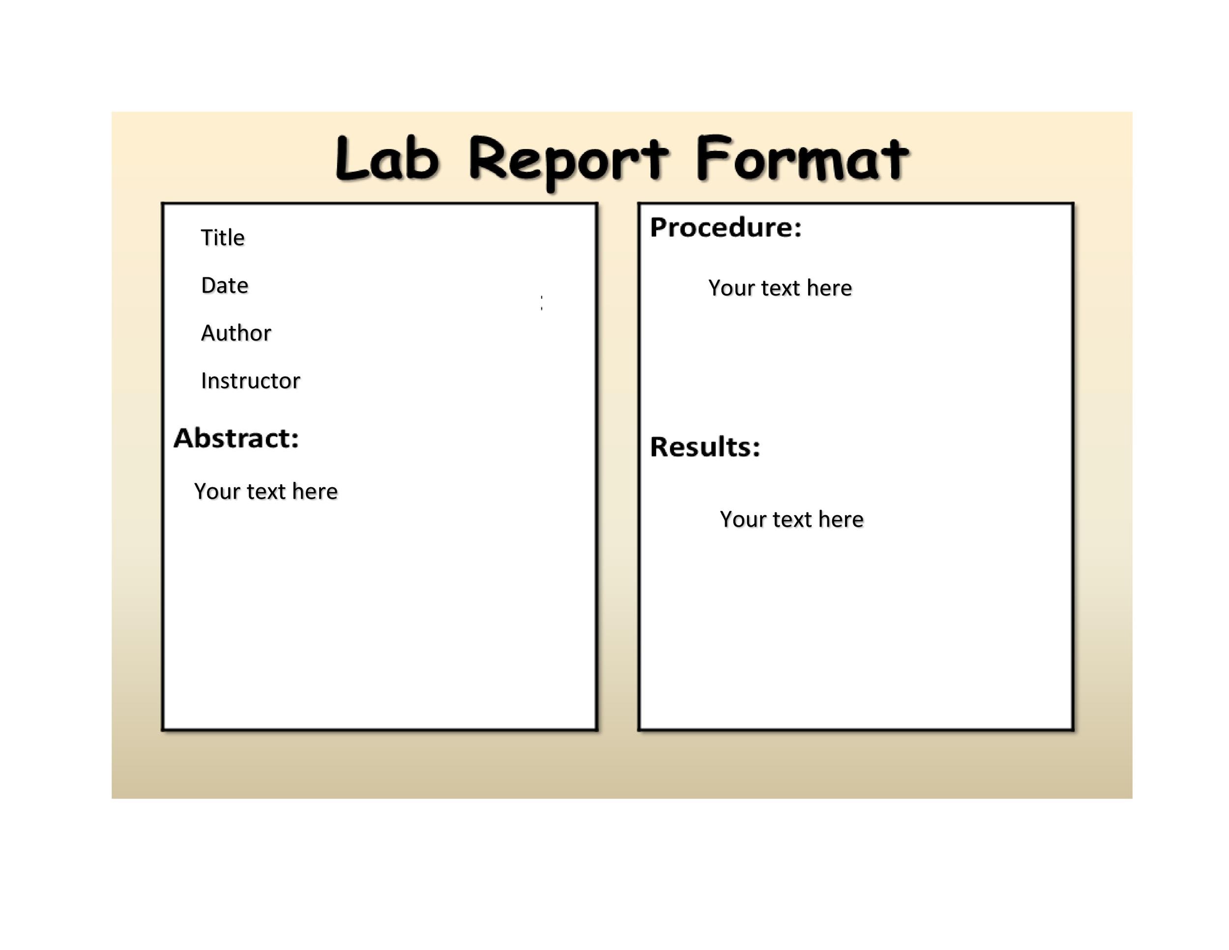 chemistry lab report guidelines
