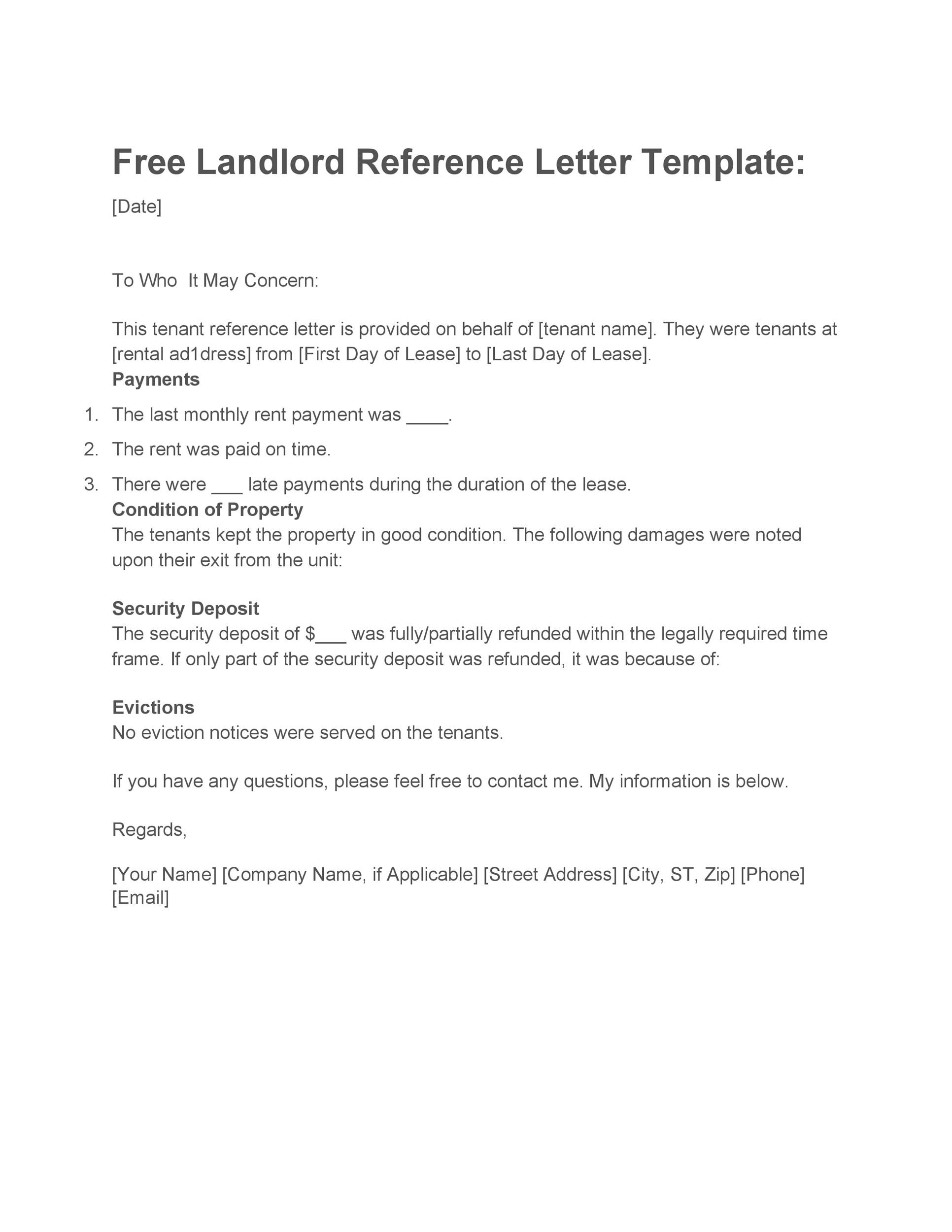 40 Landlord Reference Letters And Form Samples ᐅ Template Lab