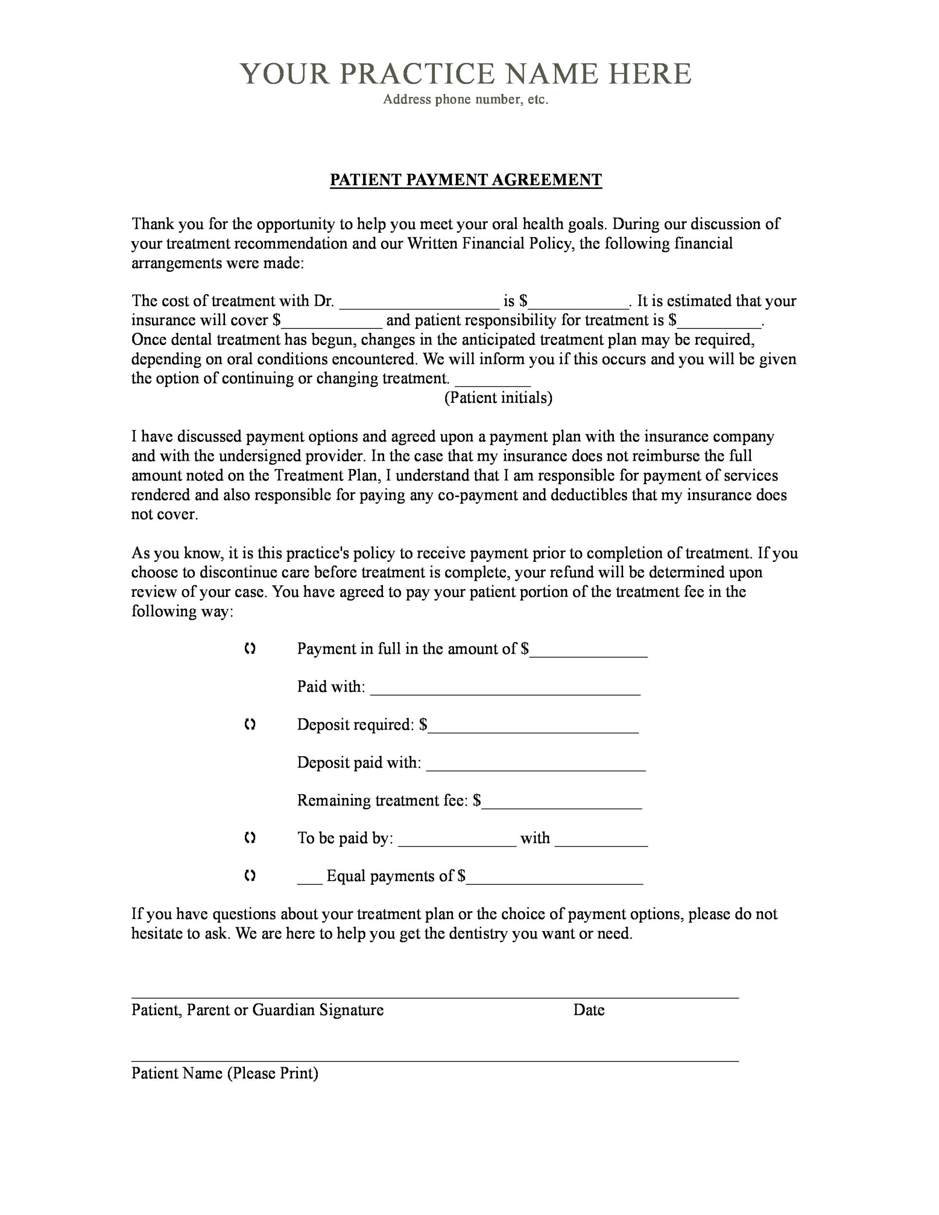 Sample Letter Of Agreement For Payment Of Lot