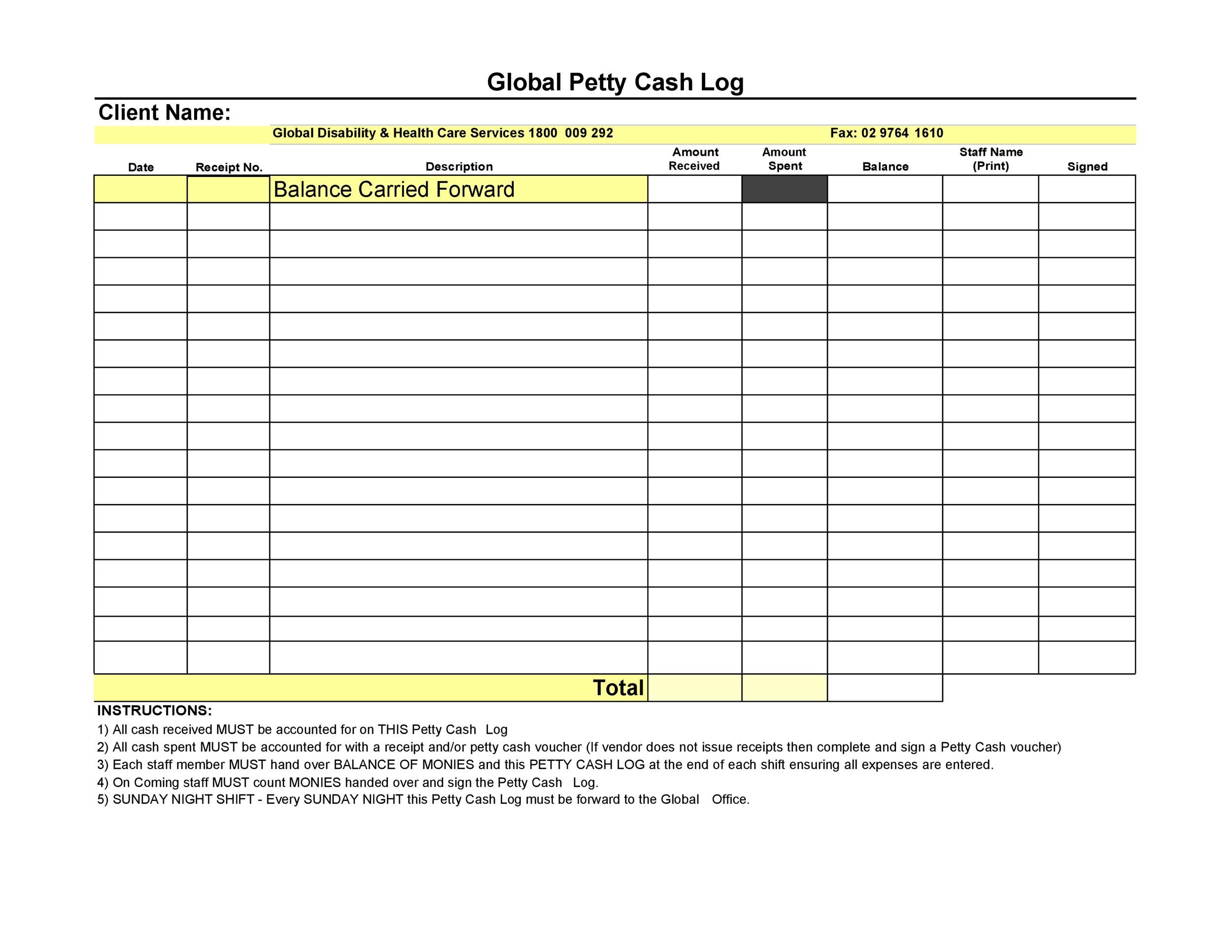 Daily Cash Balance Sheet Template Business Forms Templates for Ideal