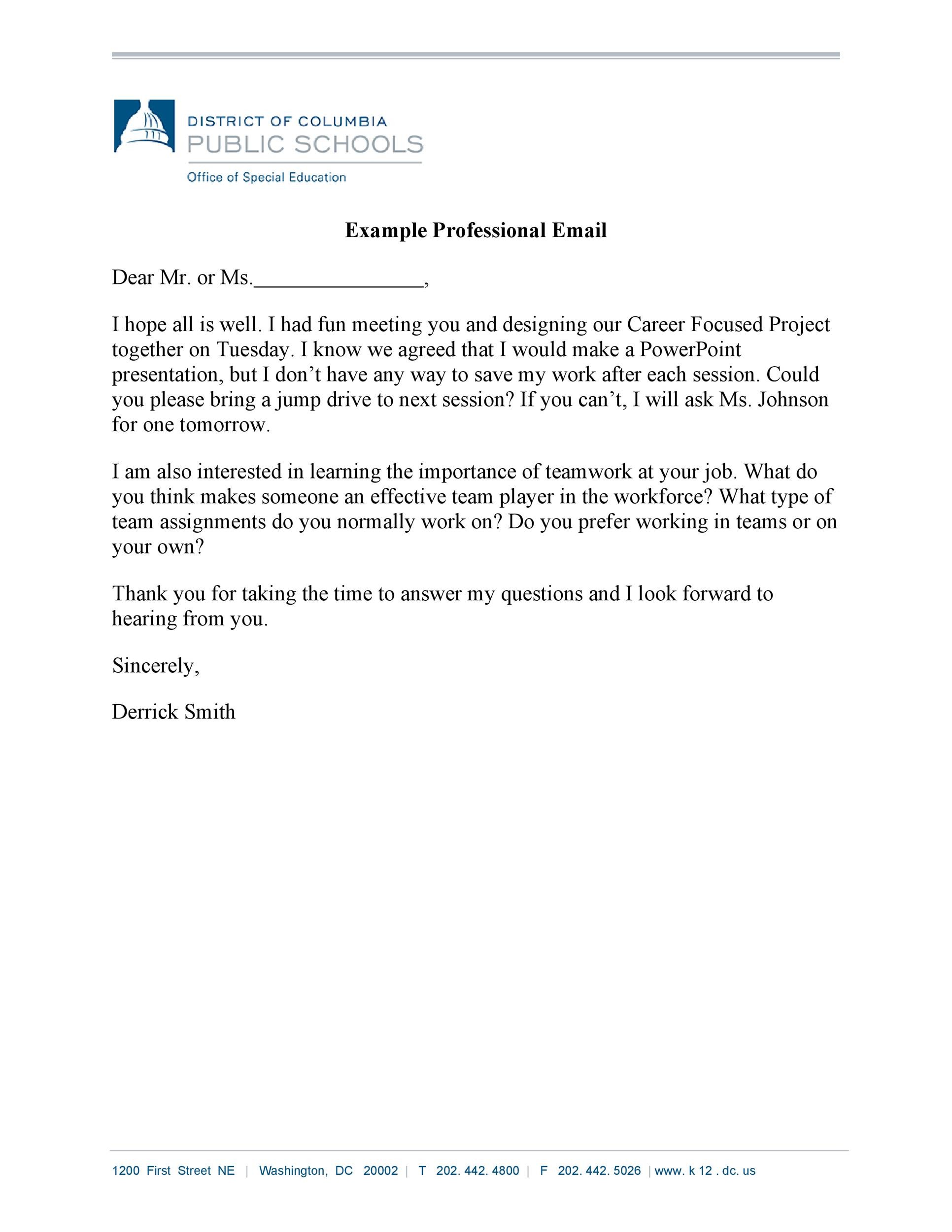 30 Professional Email Examples And Format Templates Templatelab 6552