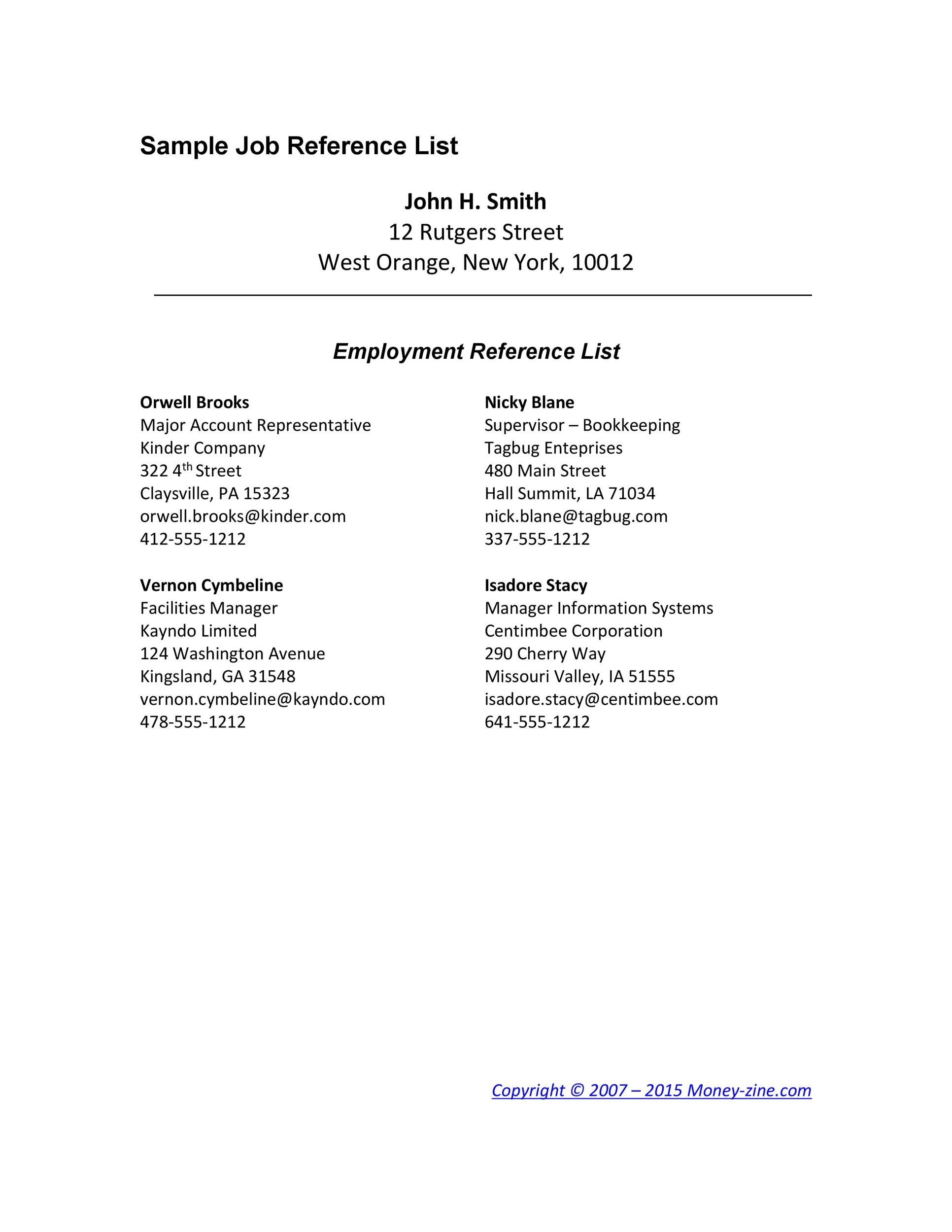 40-professional-reference-page-sheet-templates-templatelab