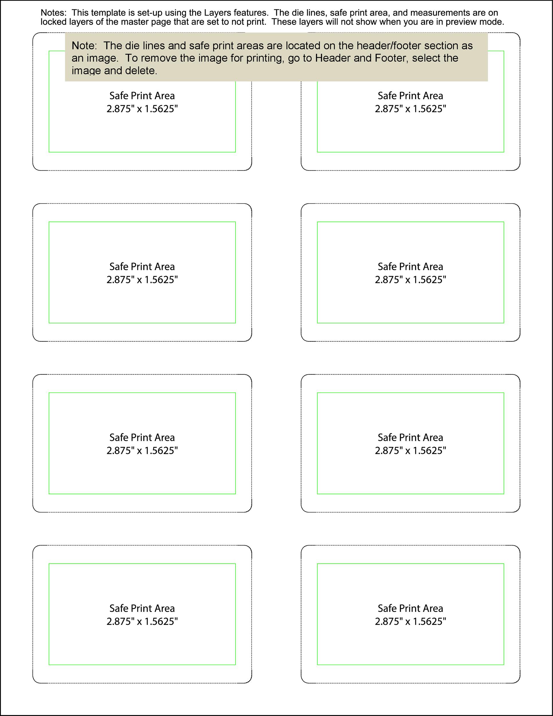 Table Tent Card Template