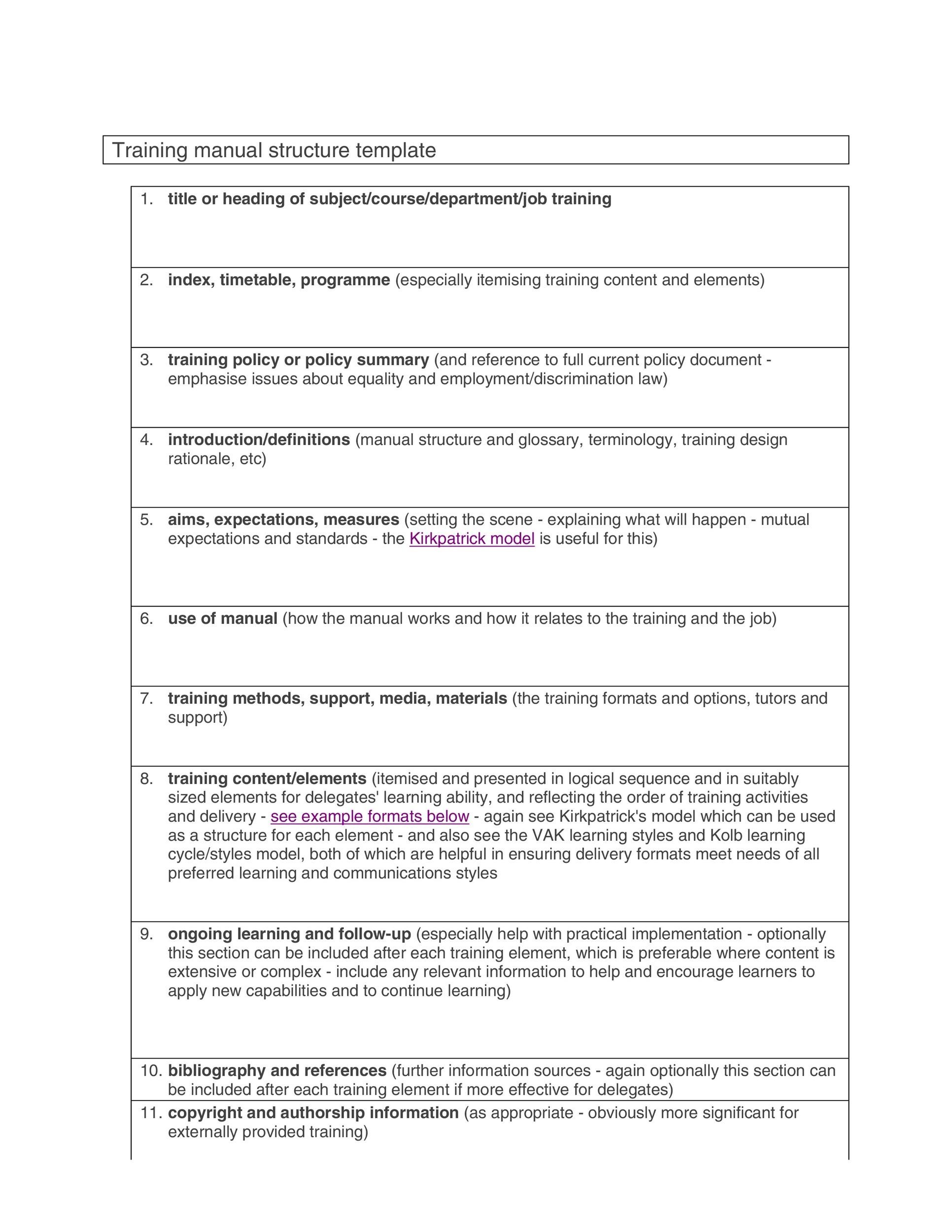 Training Manual Templates Remar