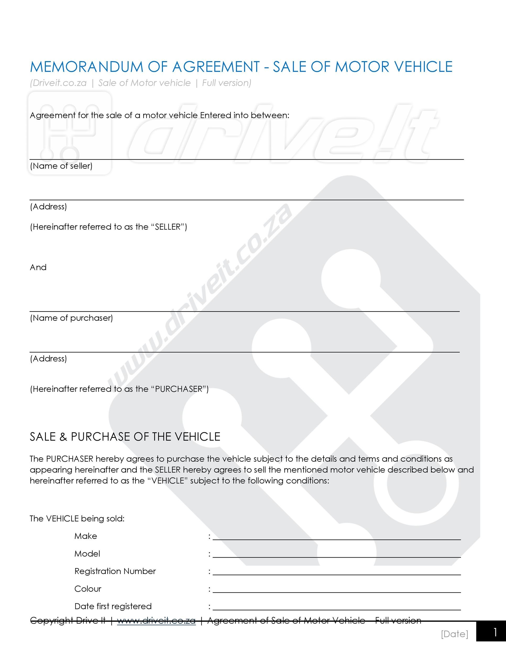 42 Printable Vehicle Purchase Agreement Templates ᐅ TemplateLab