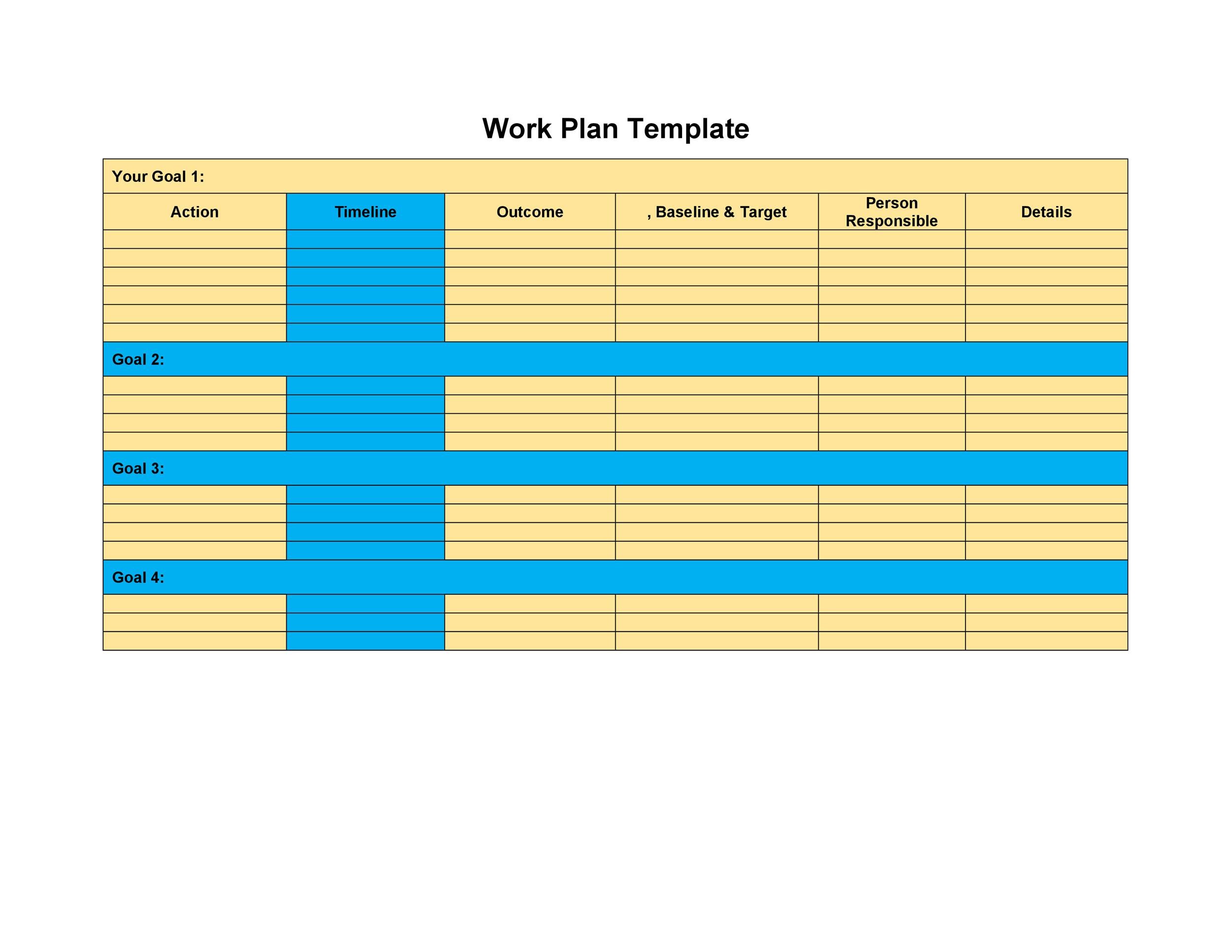 work plan templates free download