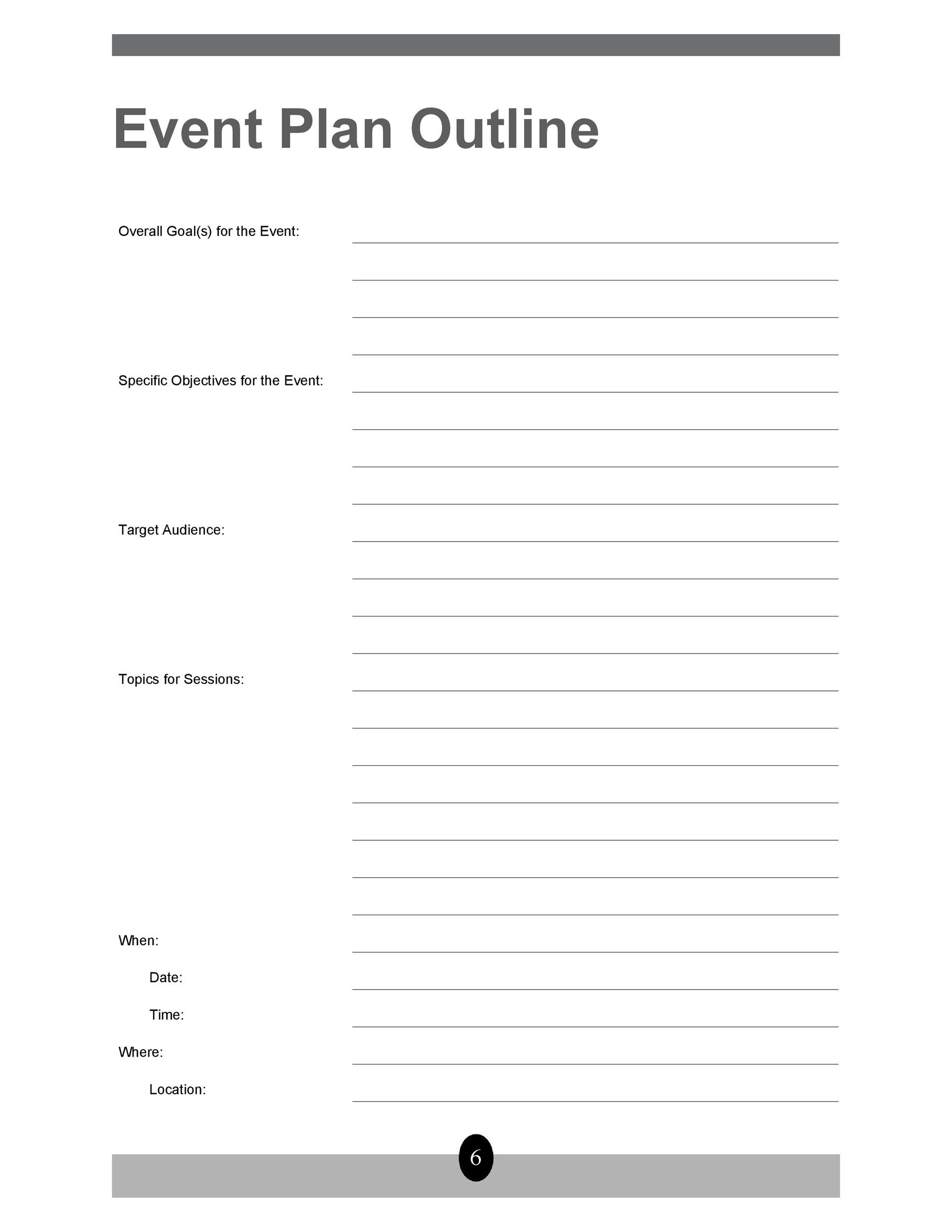 Free Printable Event Planning Template