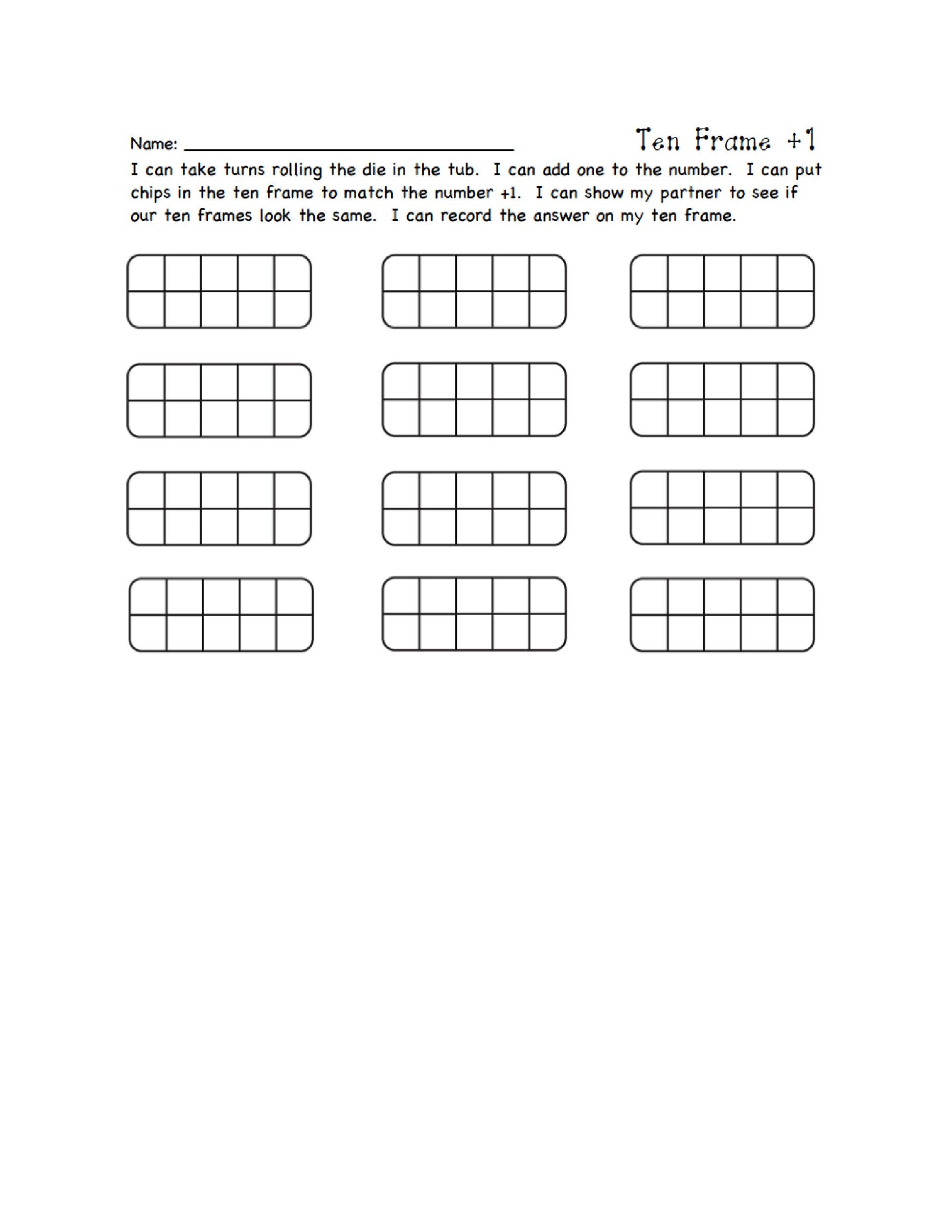 36 Printable Ten Frame Templates Free ᐅ Template Lab