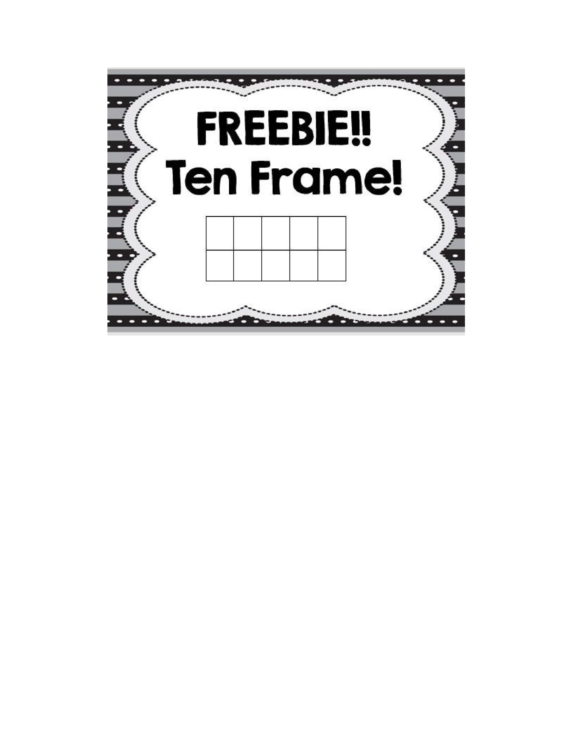 36 Printable Ten Frame Templates Free ᐅ Template Lab