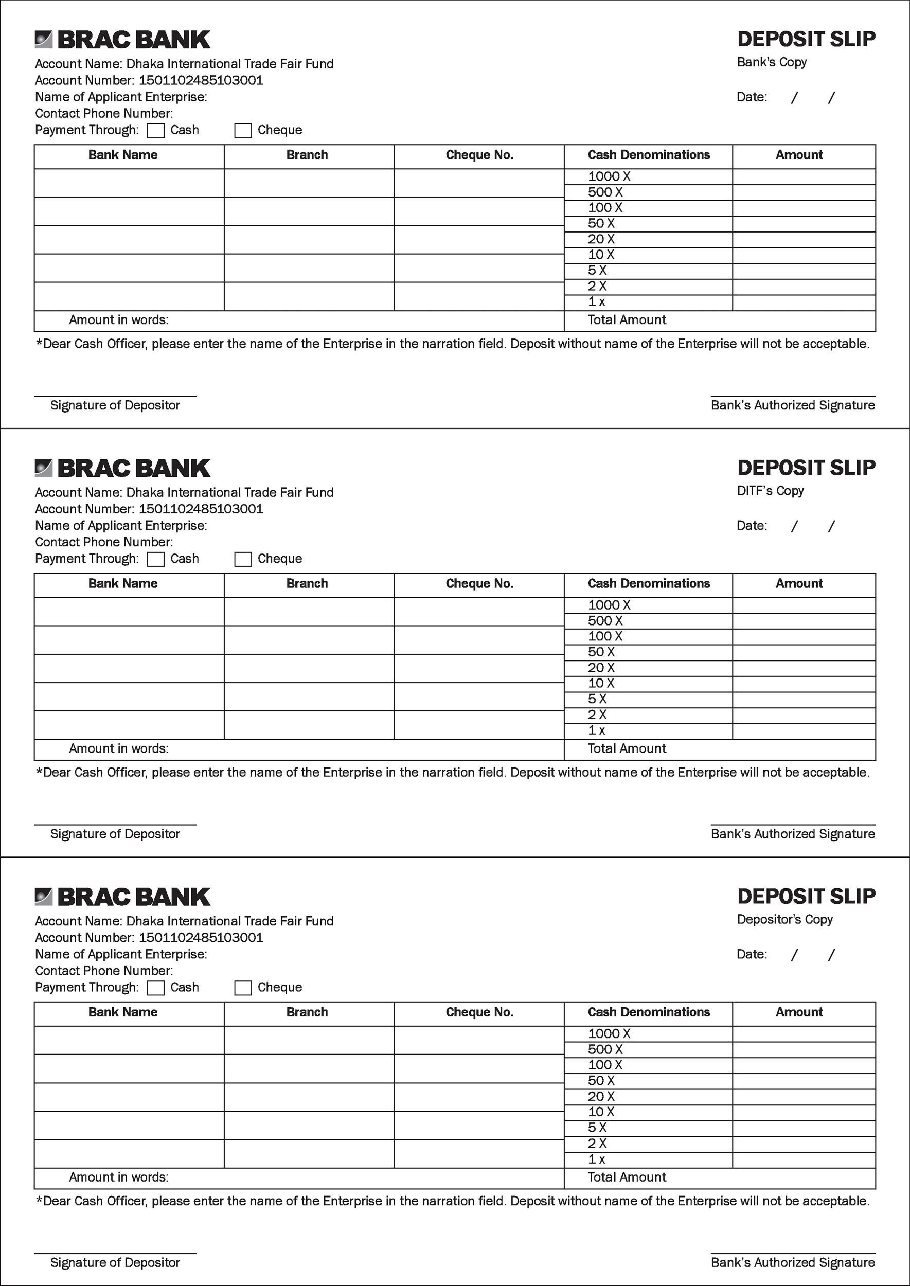 Wild Bank Deposit Slips Printable | Katrina Blog