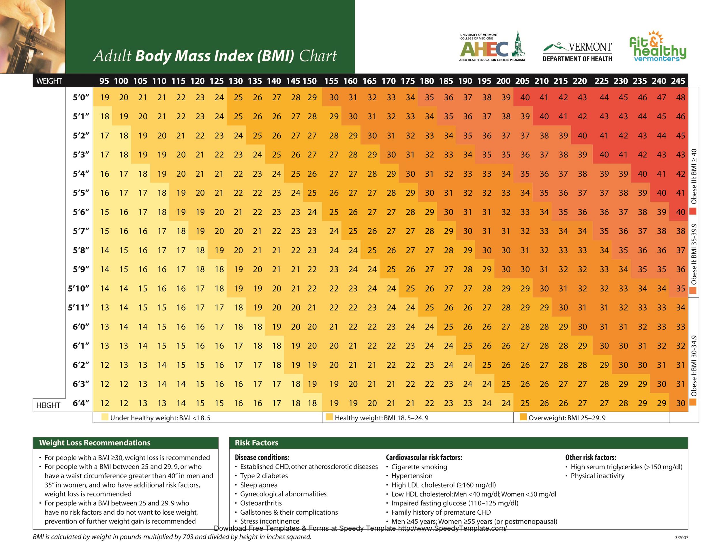 Body Mass Index Chart For Youth