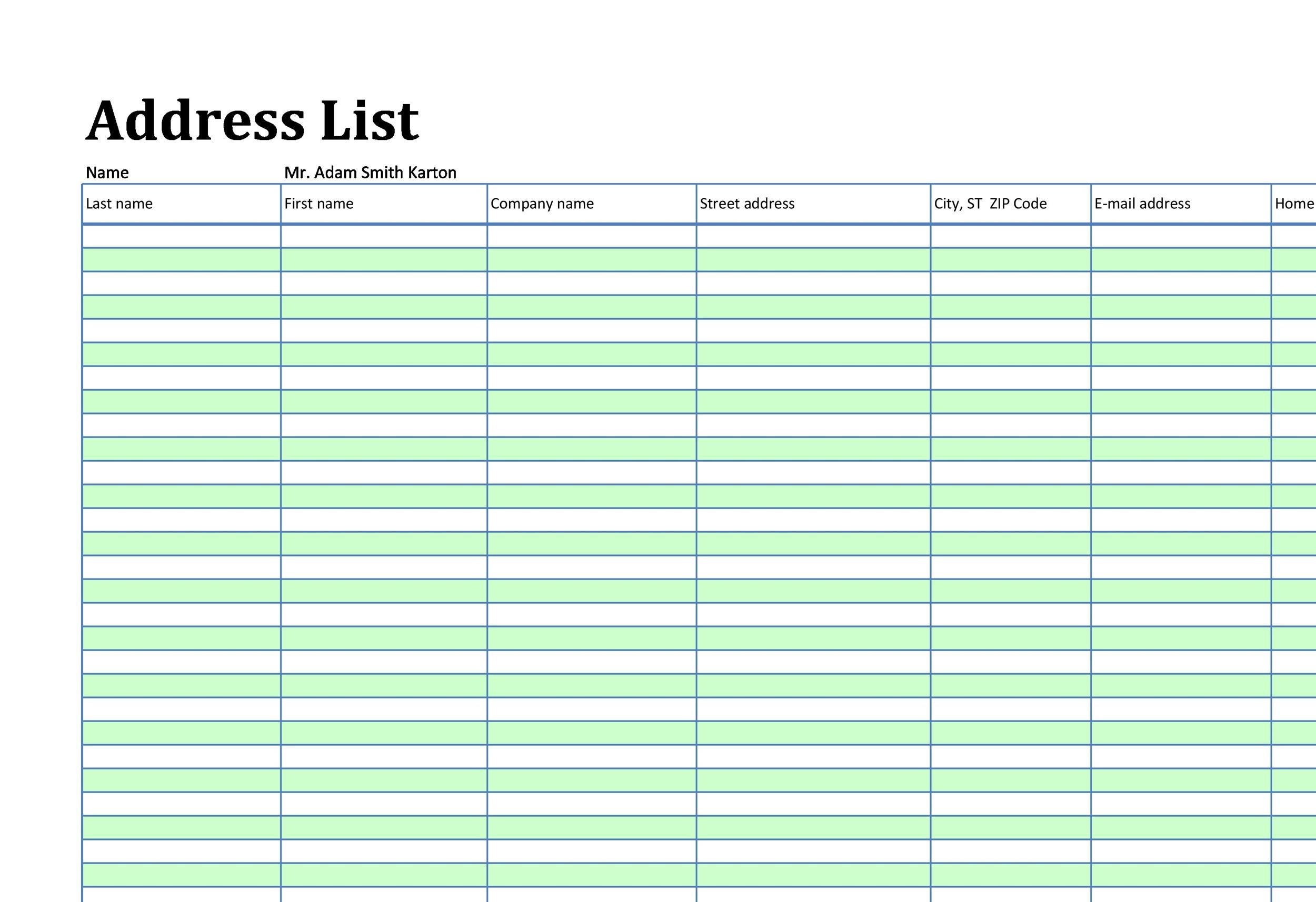 40 Phone & Email Contact List Templates [Word, Excel] ᐅ TemplateLab