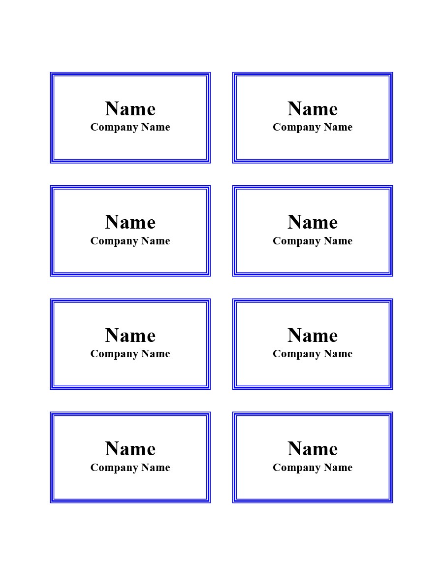 Free Name Tag Template Printable