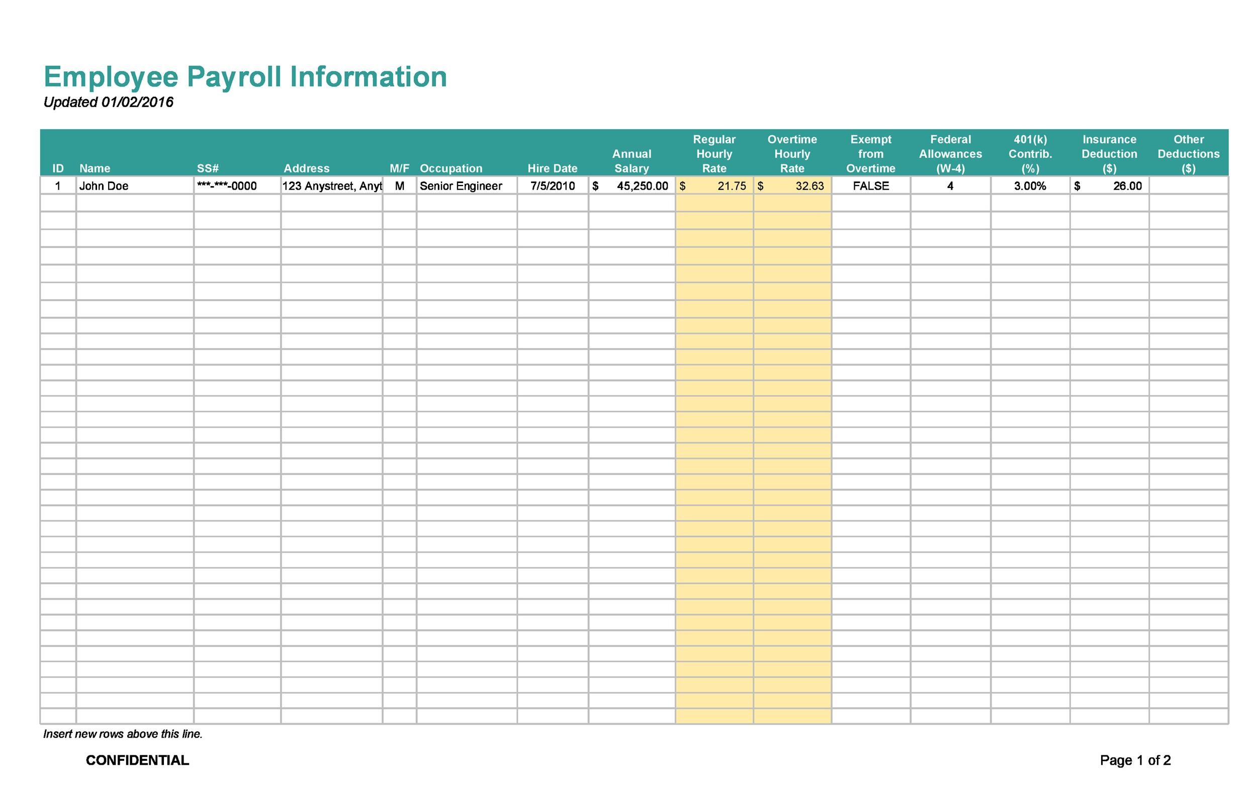 Payroll Correction Form Templates For Word Word Excel 9223