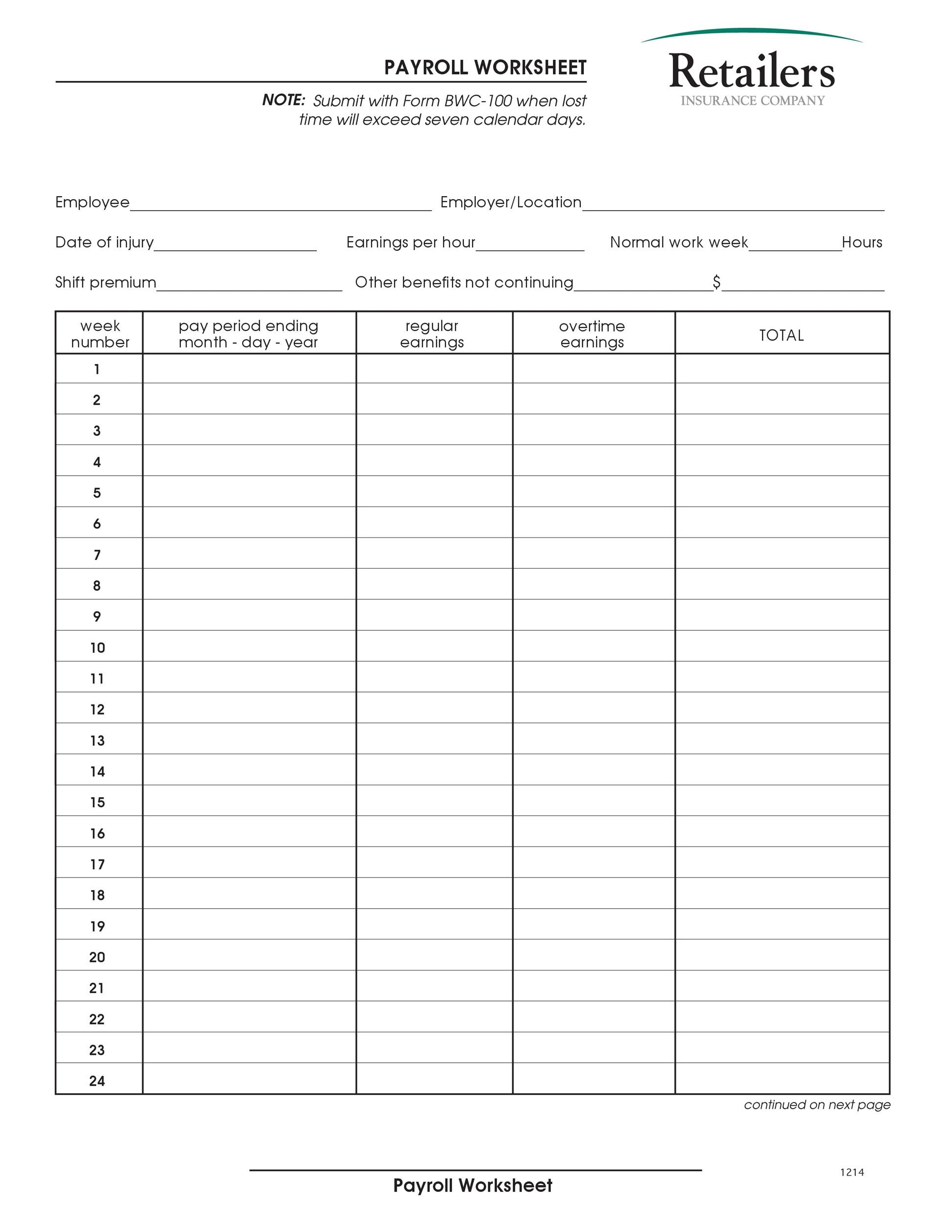 40  Free Payroll Templates Calculators ᐅ TemplateLab