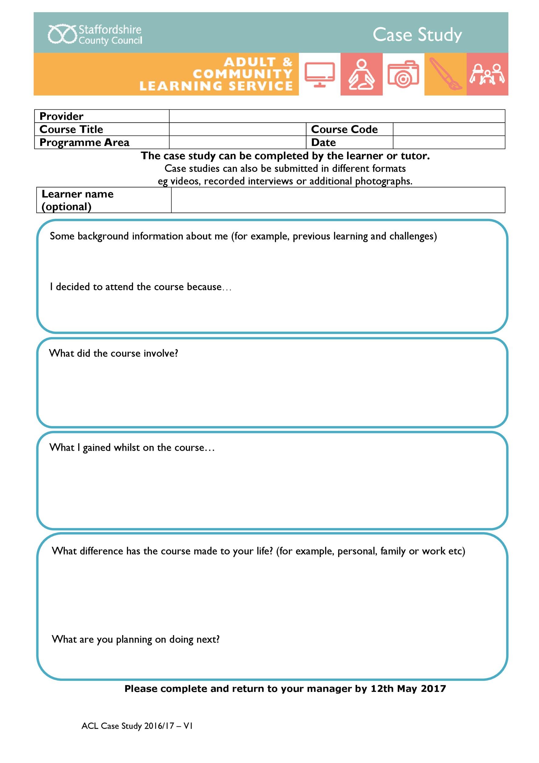 Case Study Template Word Document