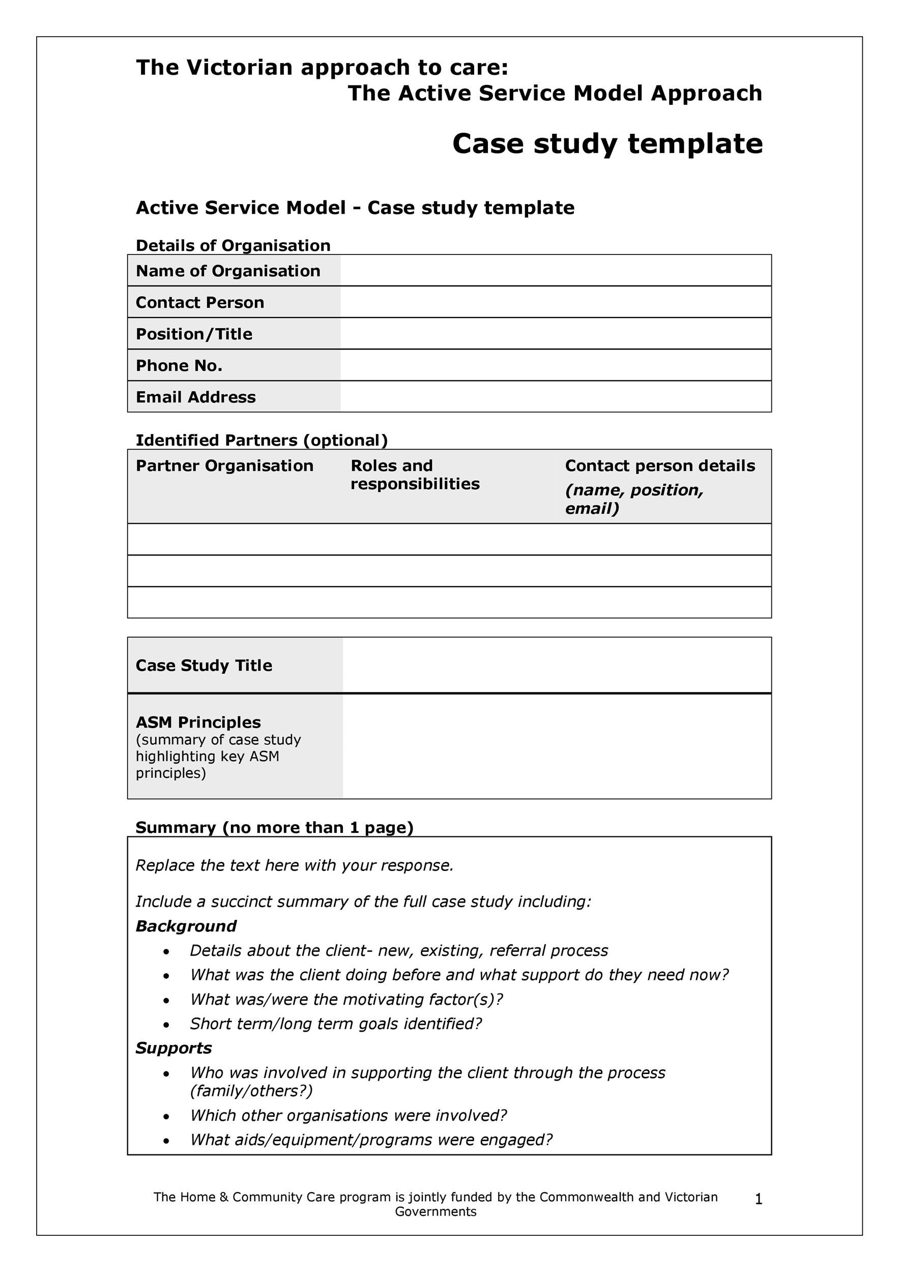 Case Study Template 15 