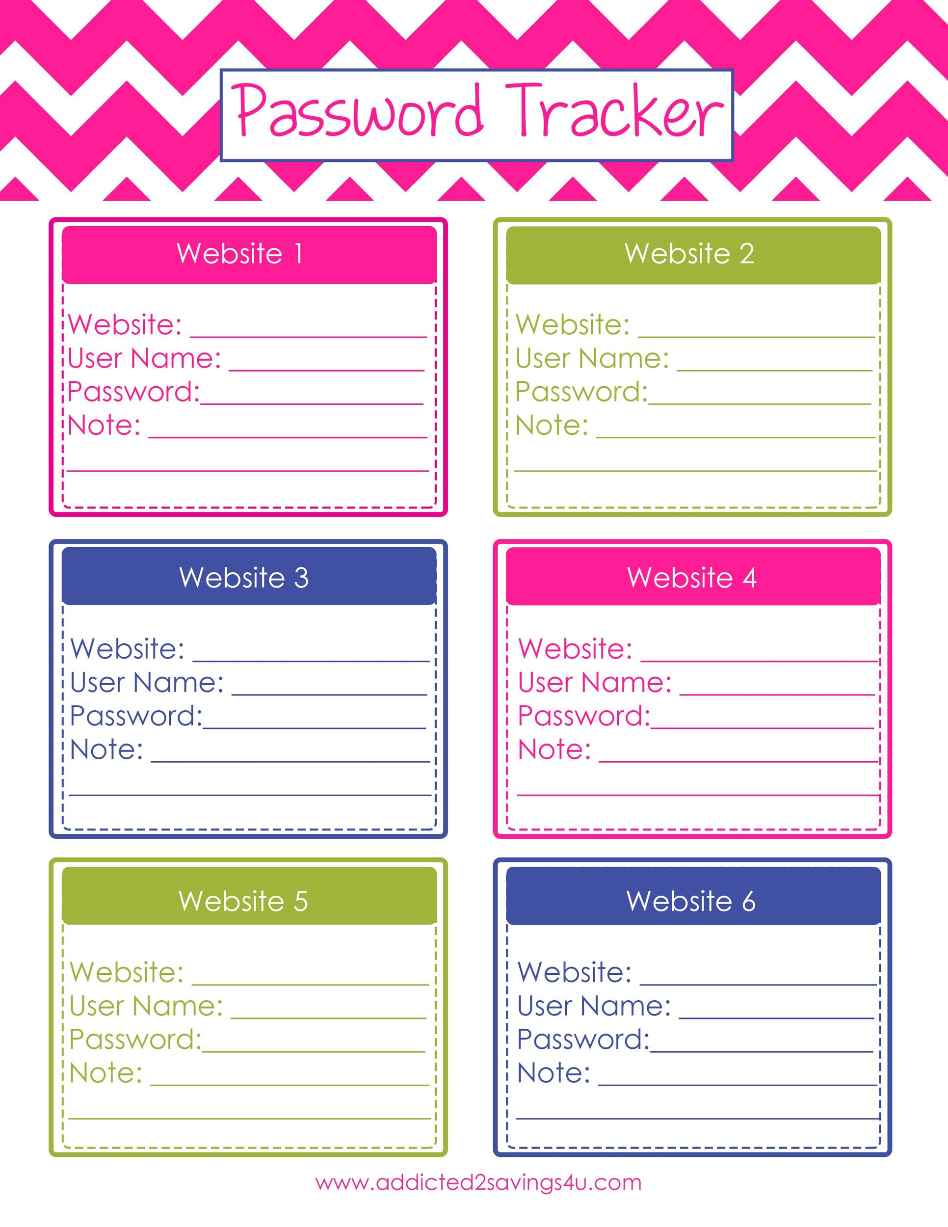 Printable Password Log Printable Password Organizer In This Fast Era