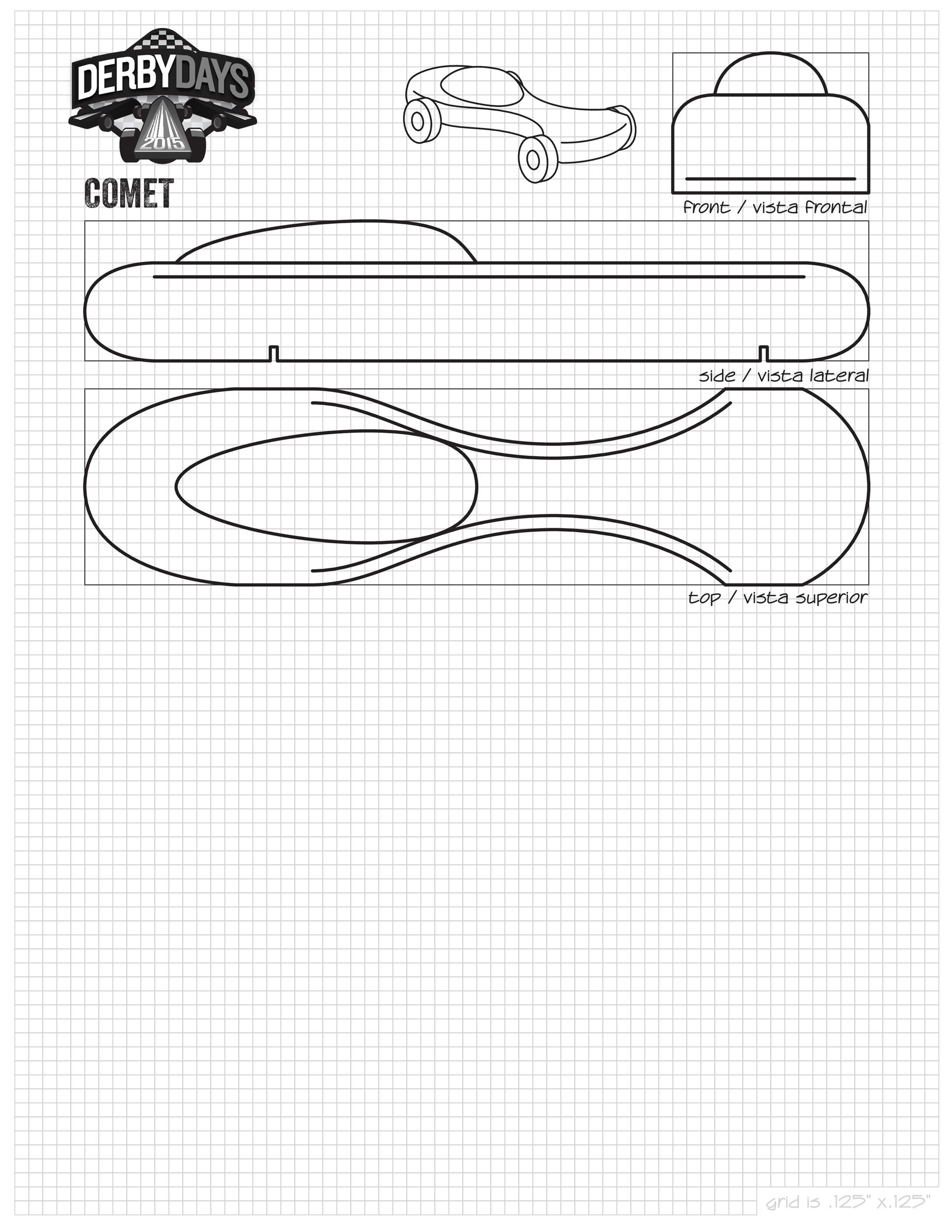 Pinewood Derby Printable Templates