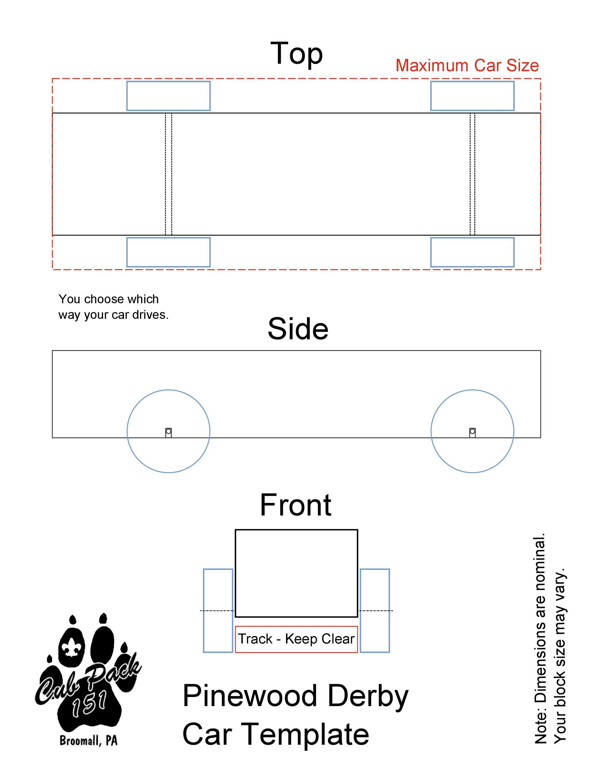 Pinewood Derby Car Templates Printable That are Nerdy Hunter Blog