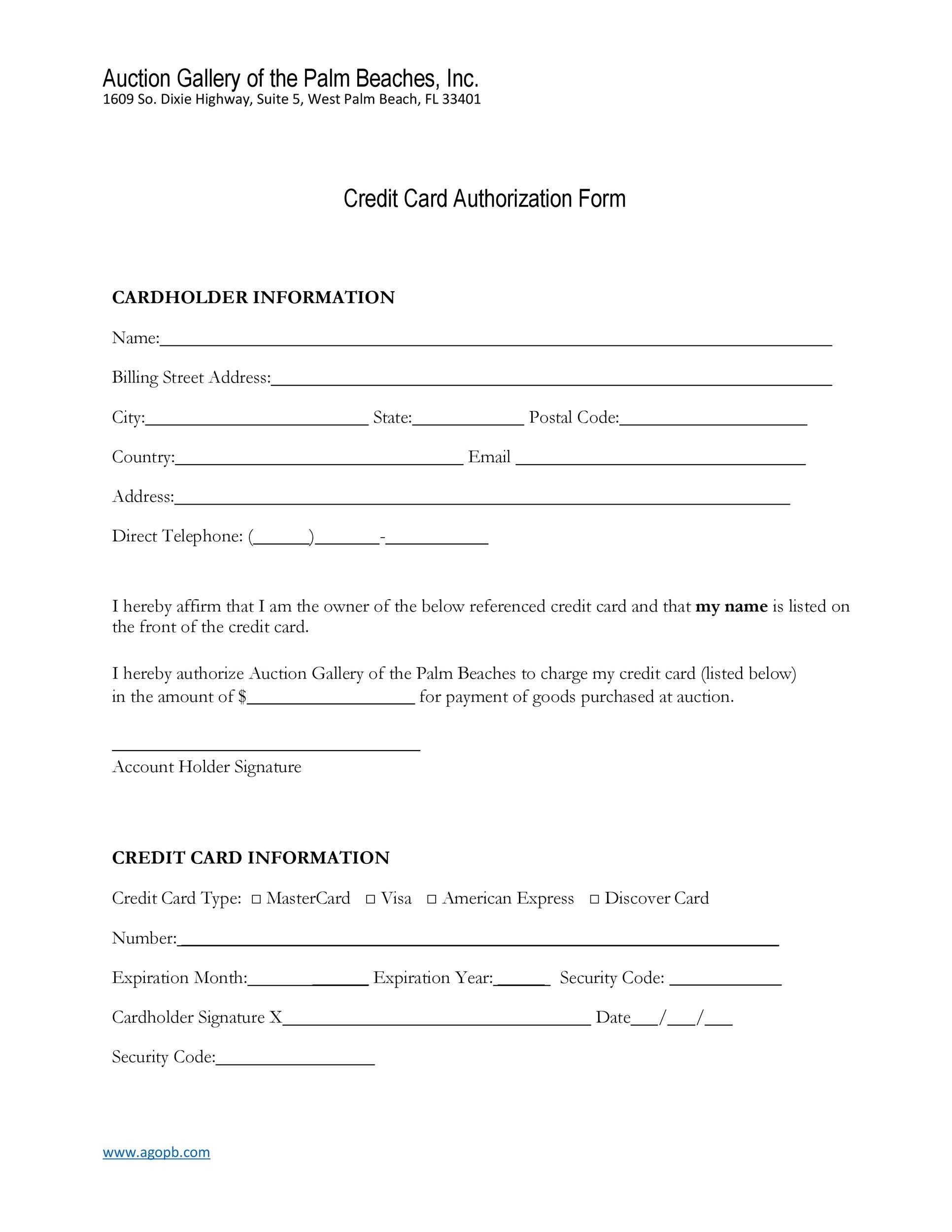 41 Credit Card Authorization Forms Templates {Ready to Use}