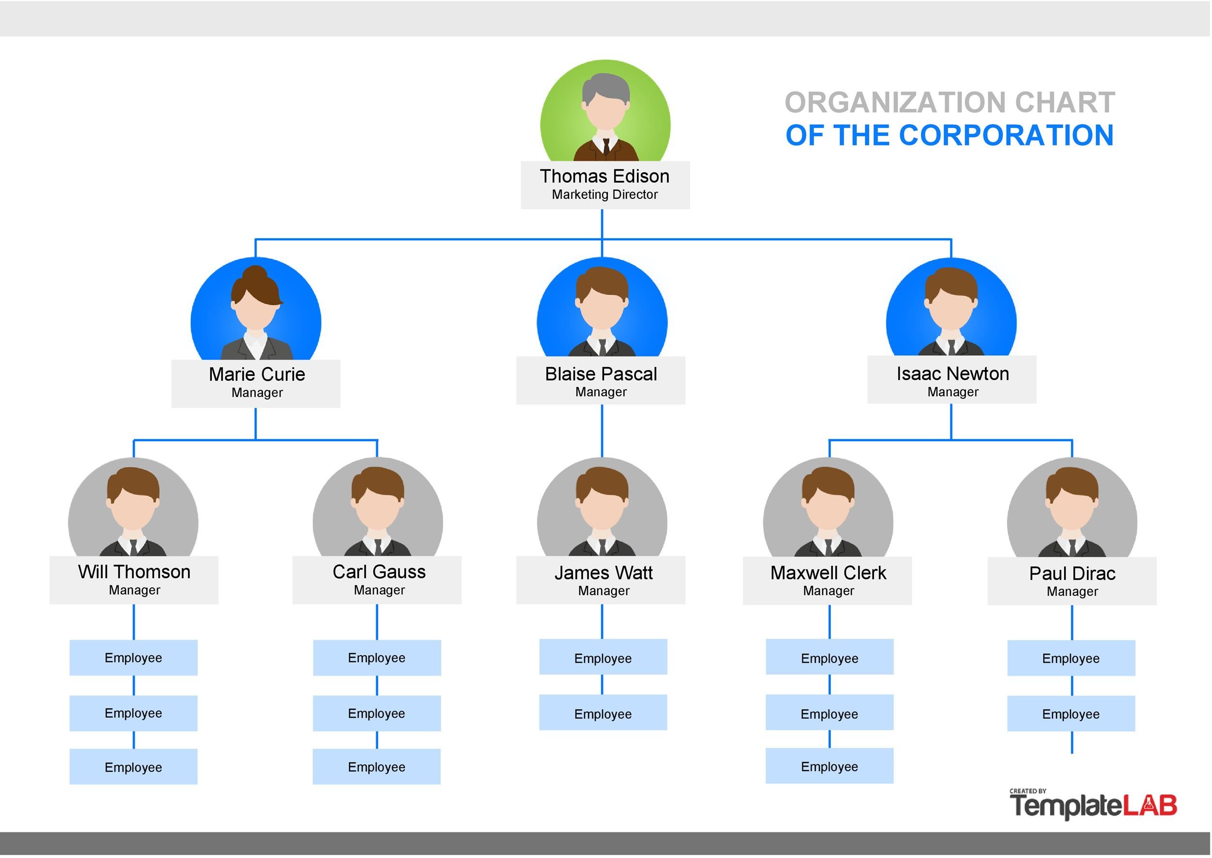 Sample Organization Chart Template With Job Function