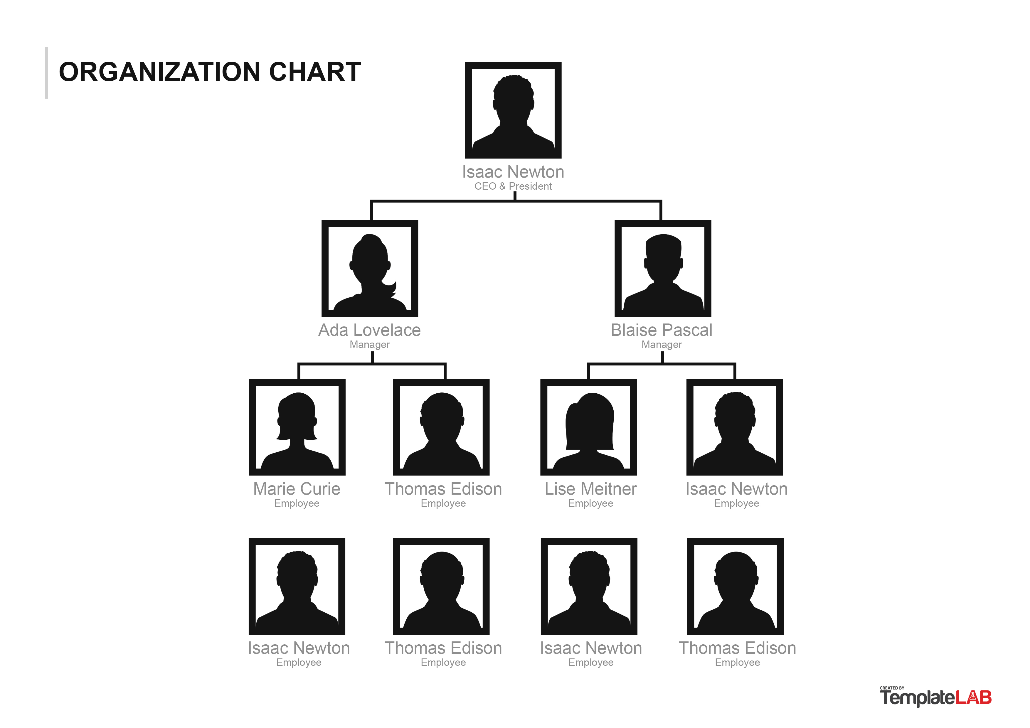 Sample Organization Chart Template With Job Function