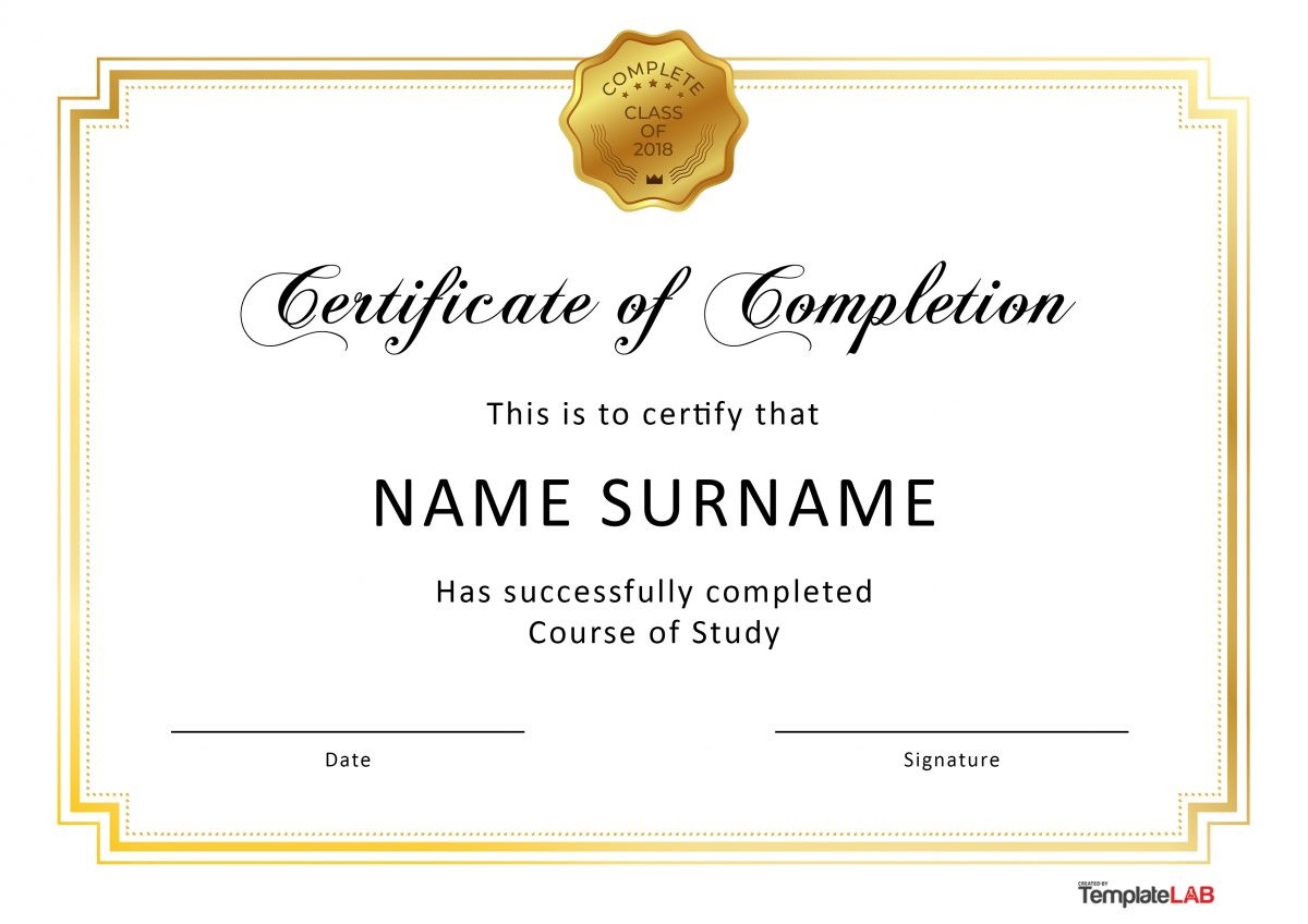 Free Certificate Of Completion Templates Word Powerpoint Hot