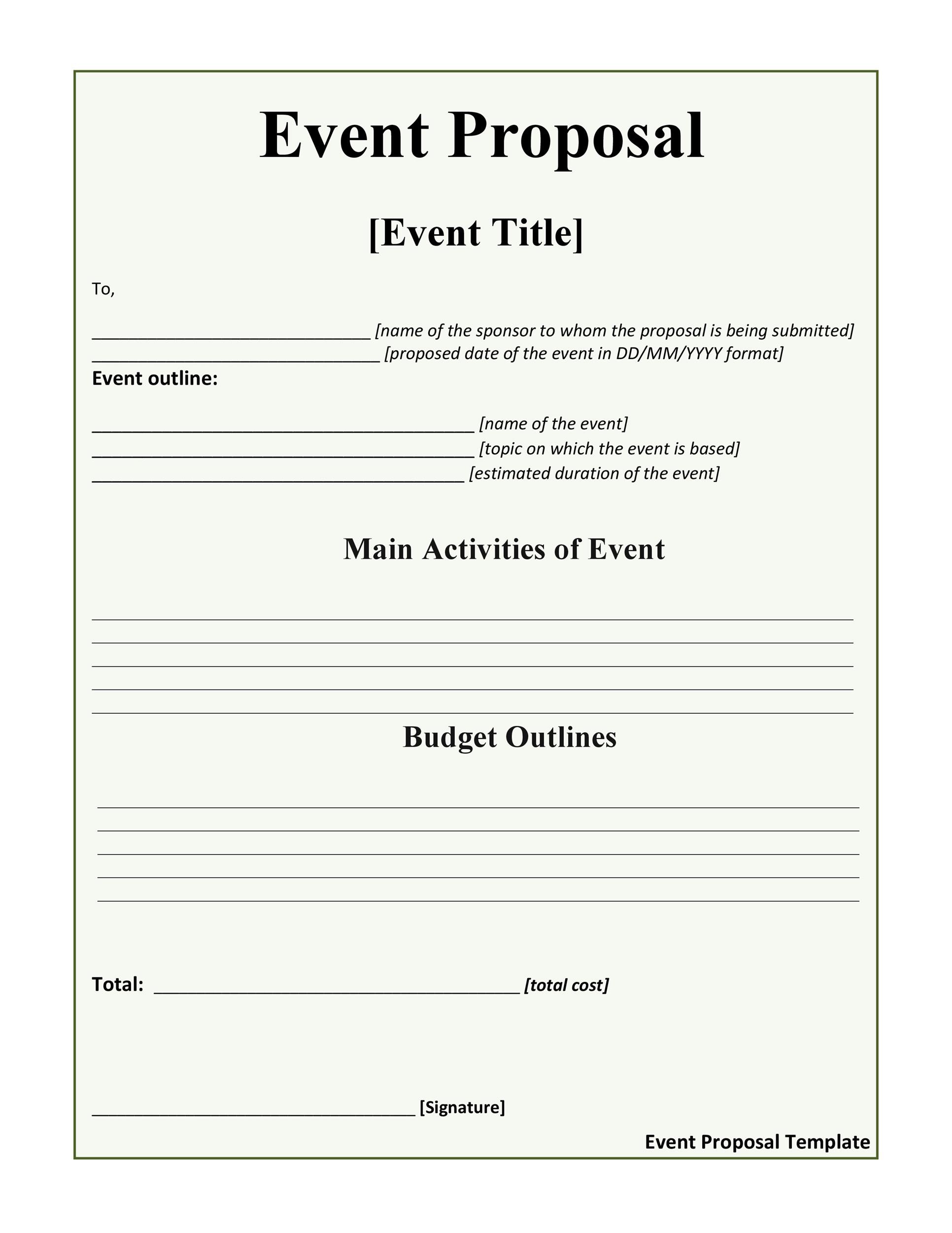 Free Sample Proposal Templates In Ms Word Pdf Excel Photos