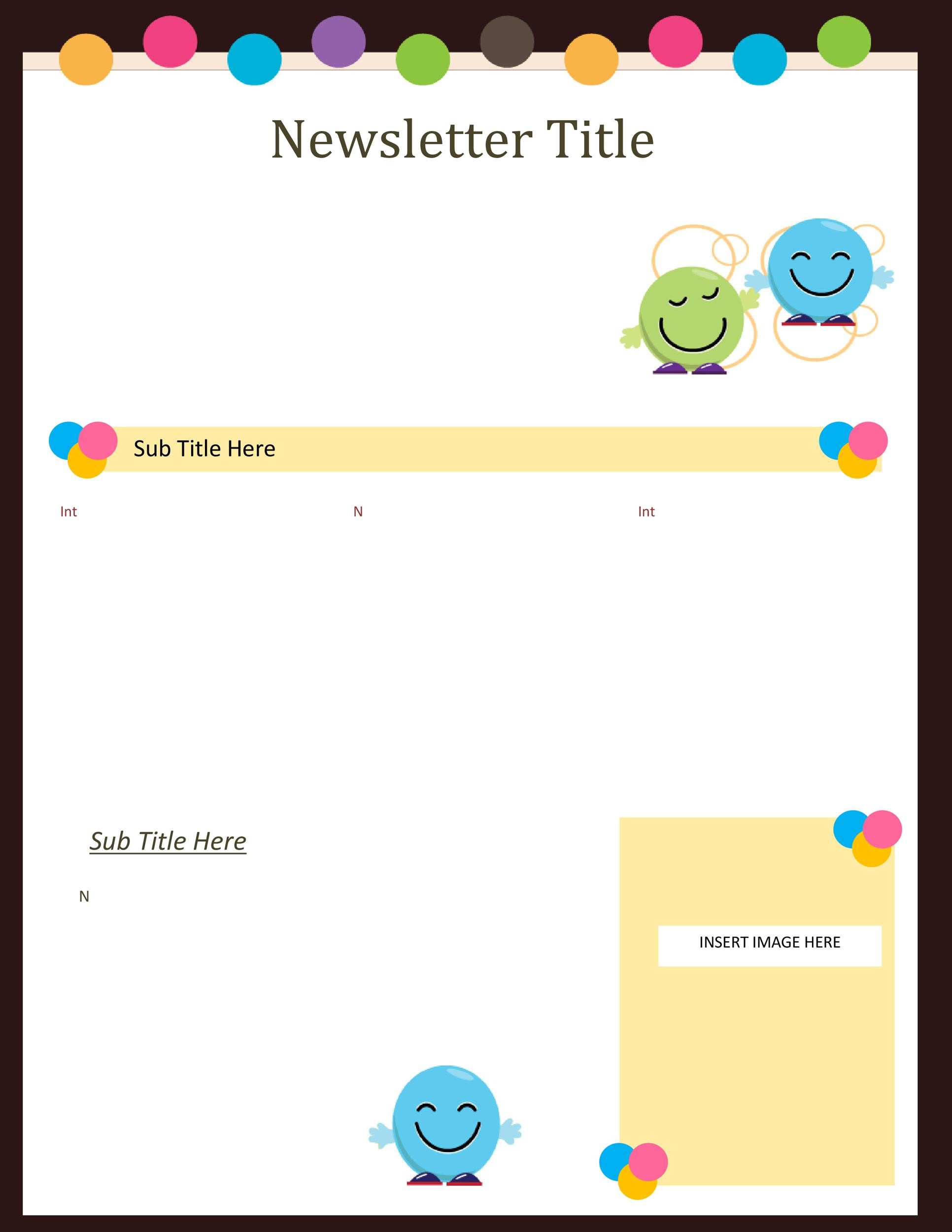 50 Creative Preschool Newsletter Templates ( Tips) ᐅ TemplateLab