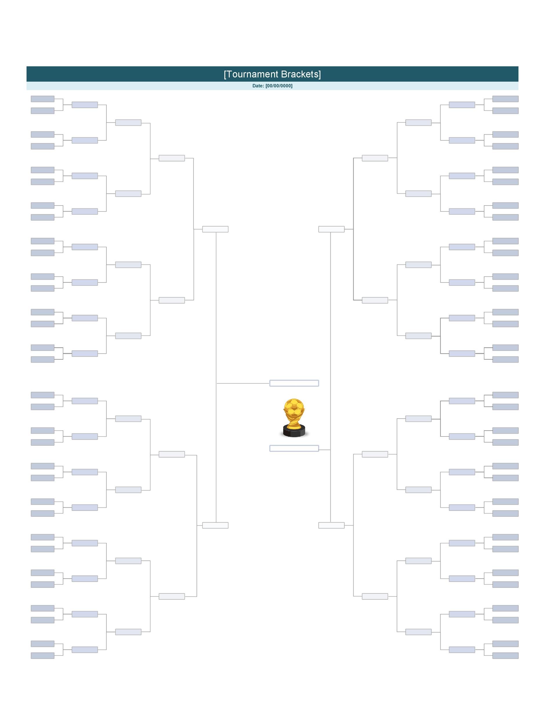 Printable Tournament Bracket Template