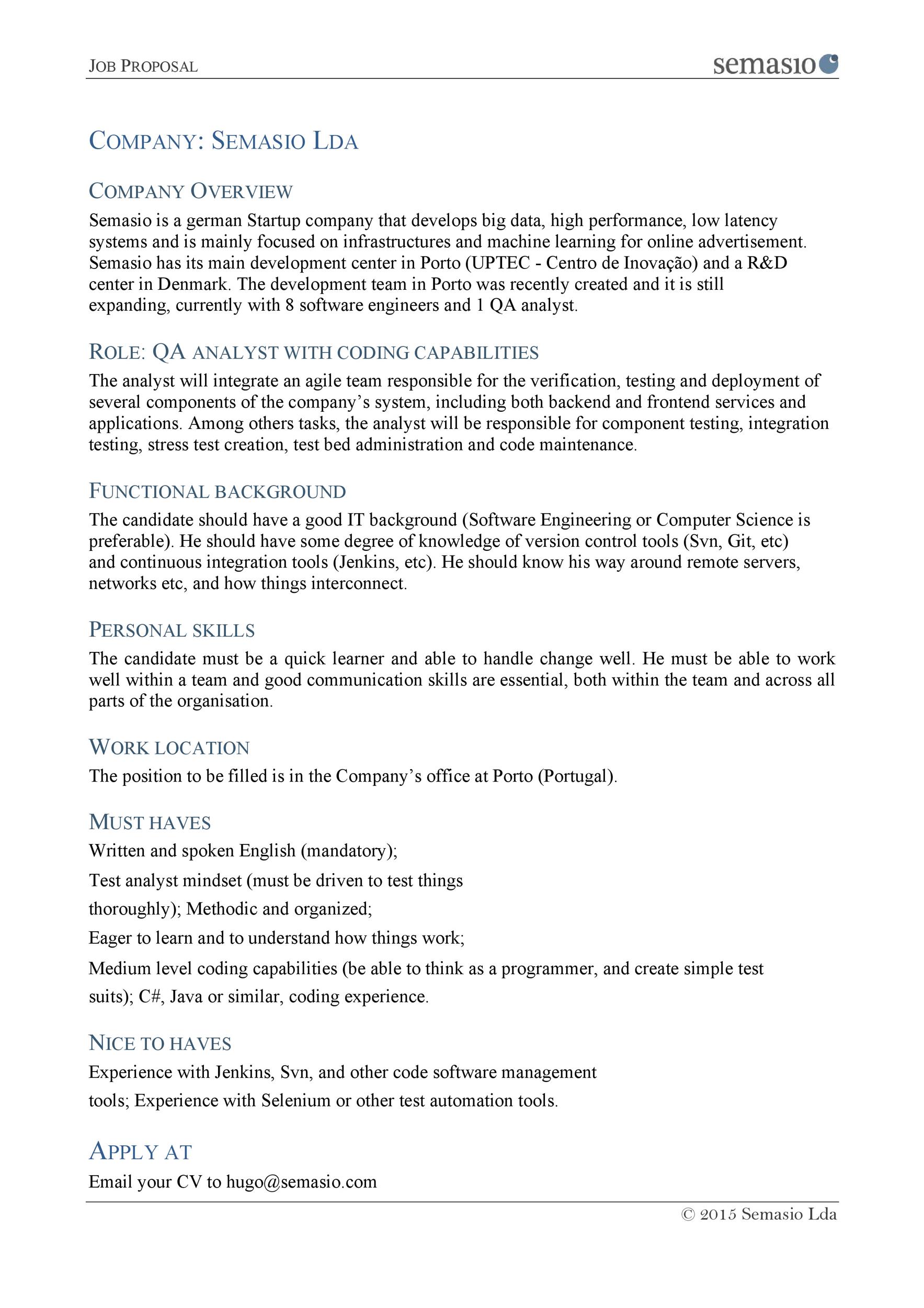 New Job Proposal Template - Free Resume Templates Throughout Employment Proposal Template