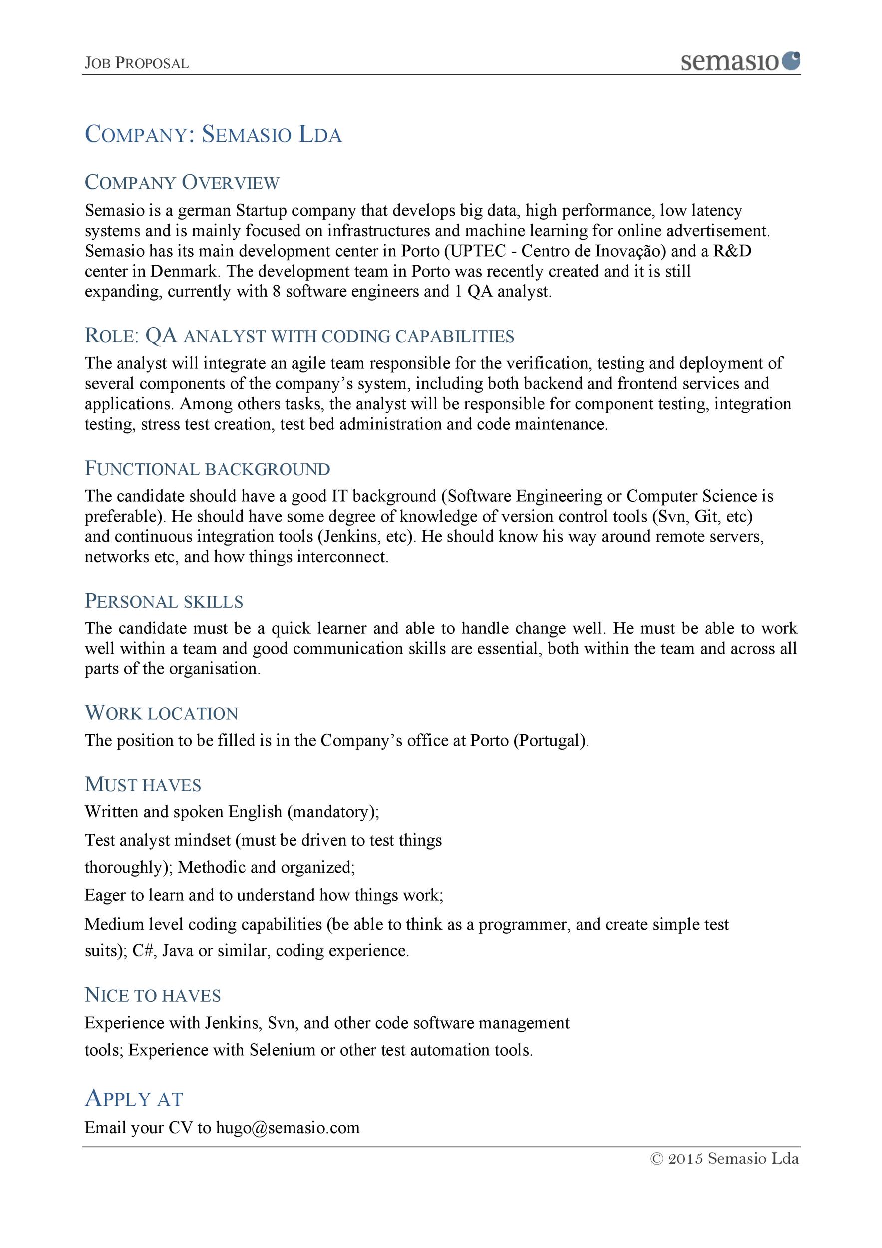 New Job Proposal Template - Free Resume Templates Regarding New Position Proposal Template