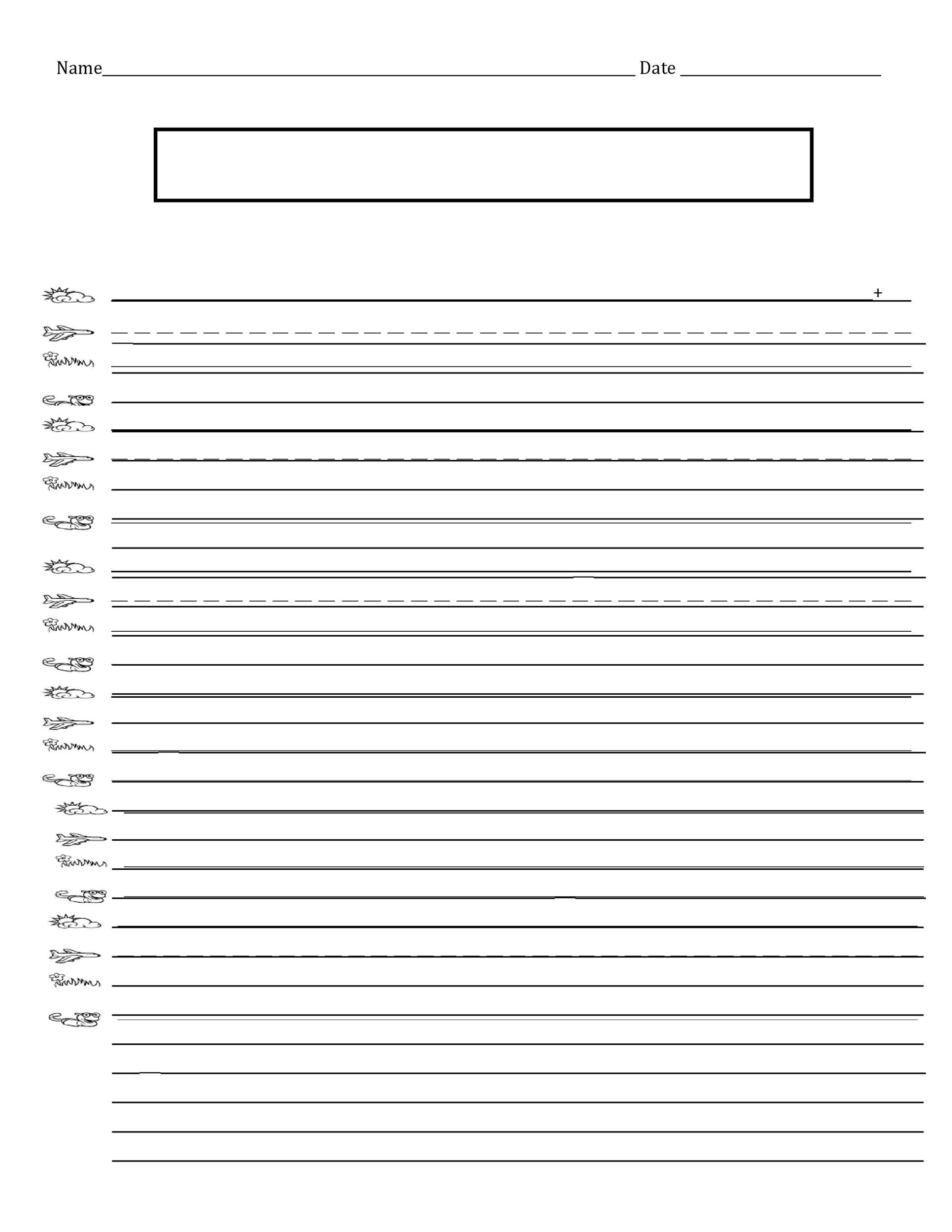 Lined Paper Template To Print