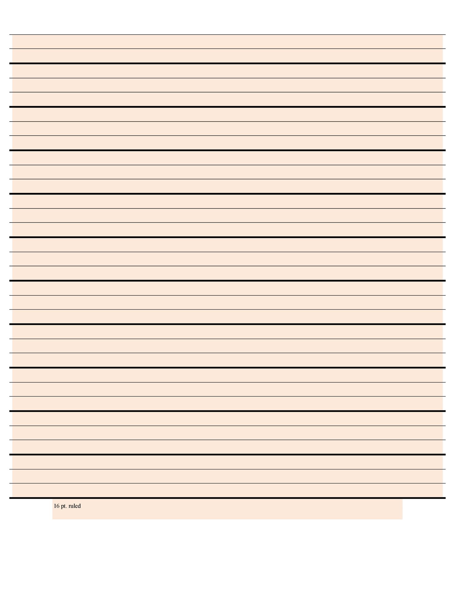Free Printable Editable Lined Paper Template