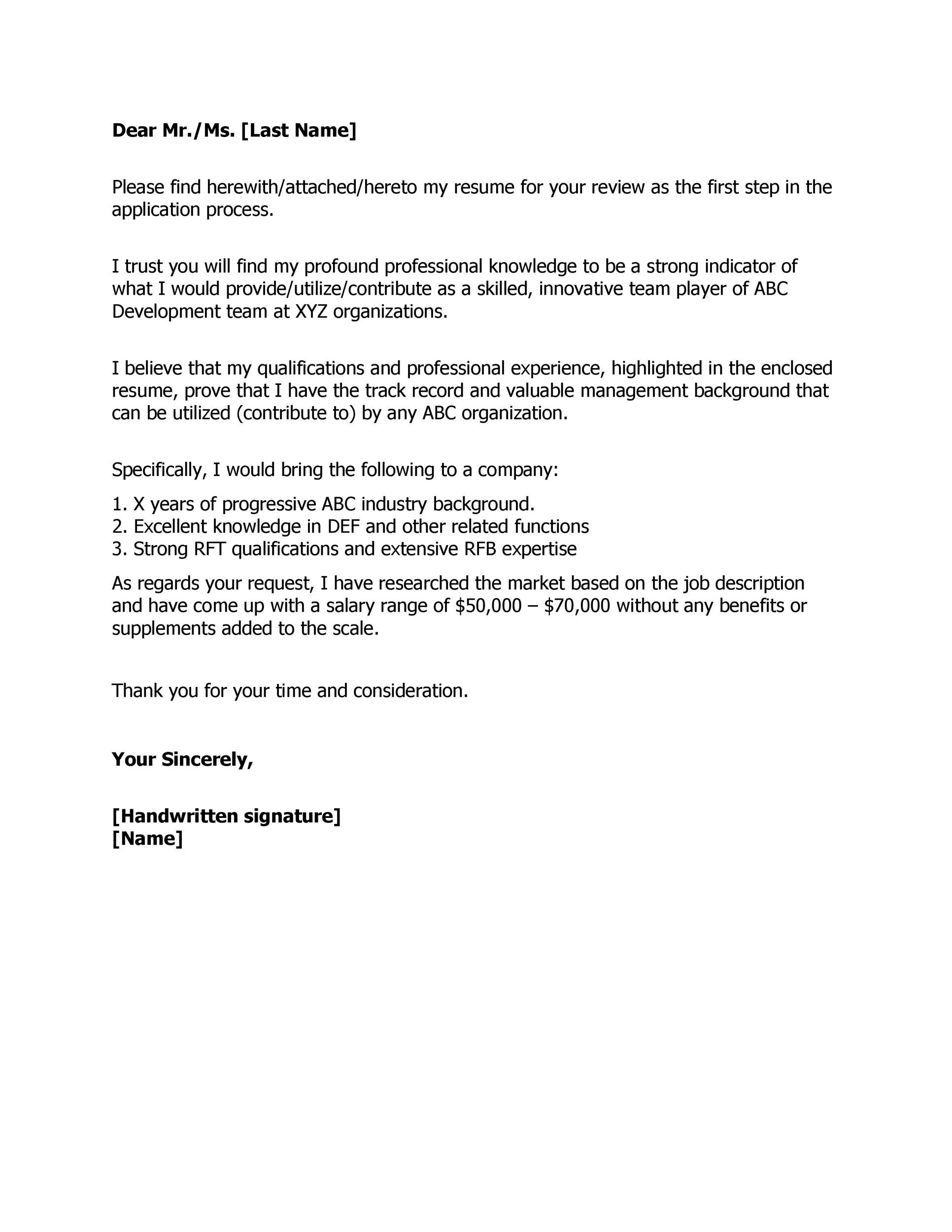 director compensation cover letter