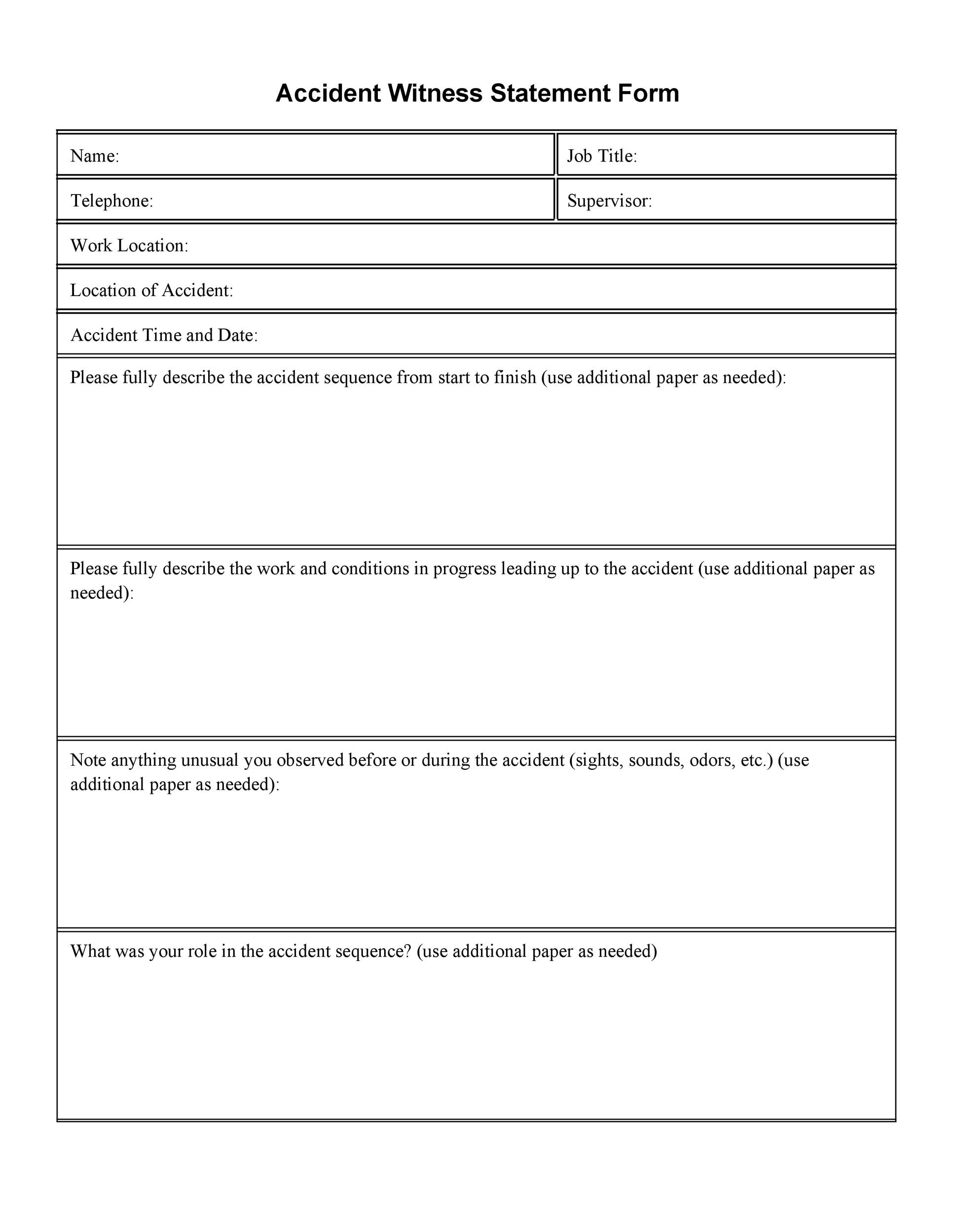 50-professional-witness-statement-forms-templates-templatelab